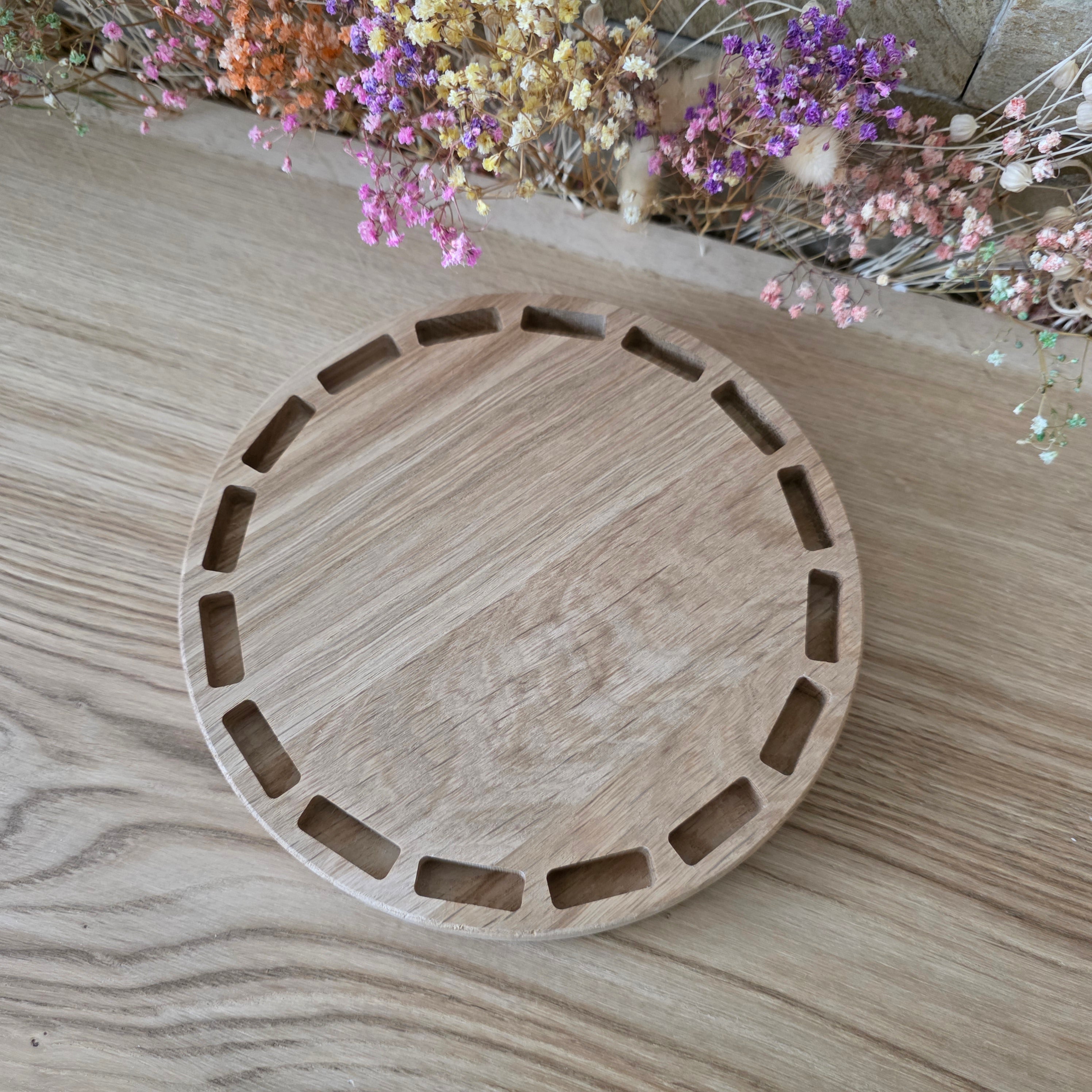 Eichenholzteller – entwickelt für unser Stecksystem