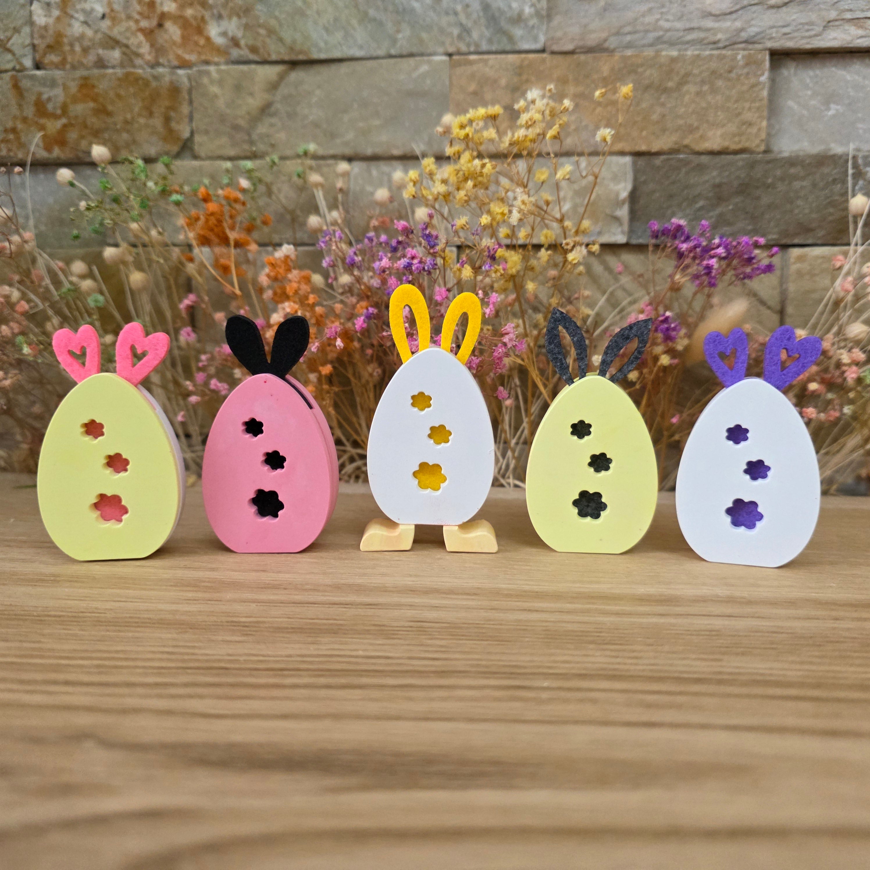 SteckEi groß – modulares Osterei mit Vlies-Ohren