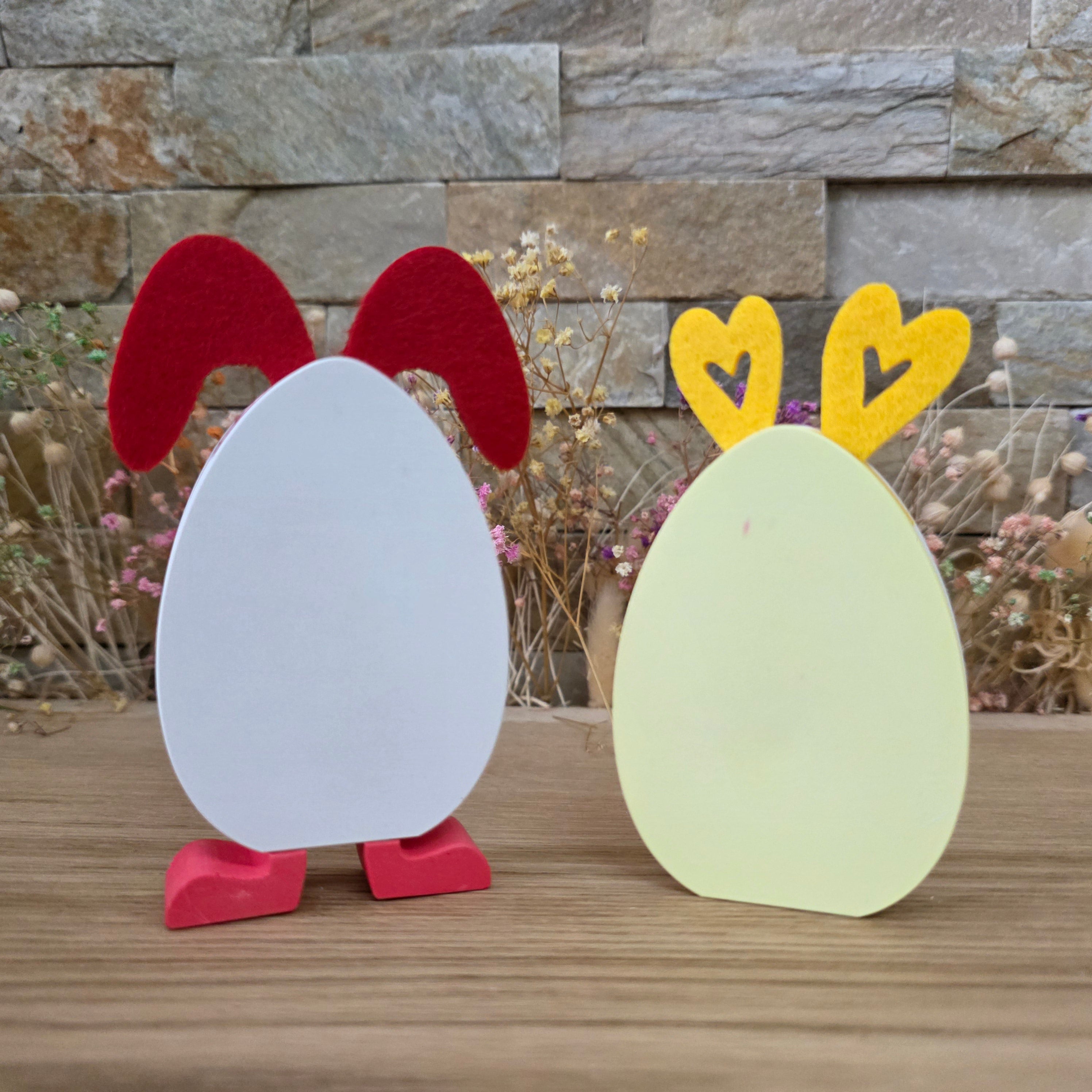 SteckEi groß – modulares Osterei mit Vlies-Ohren