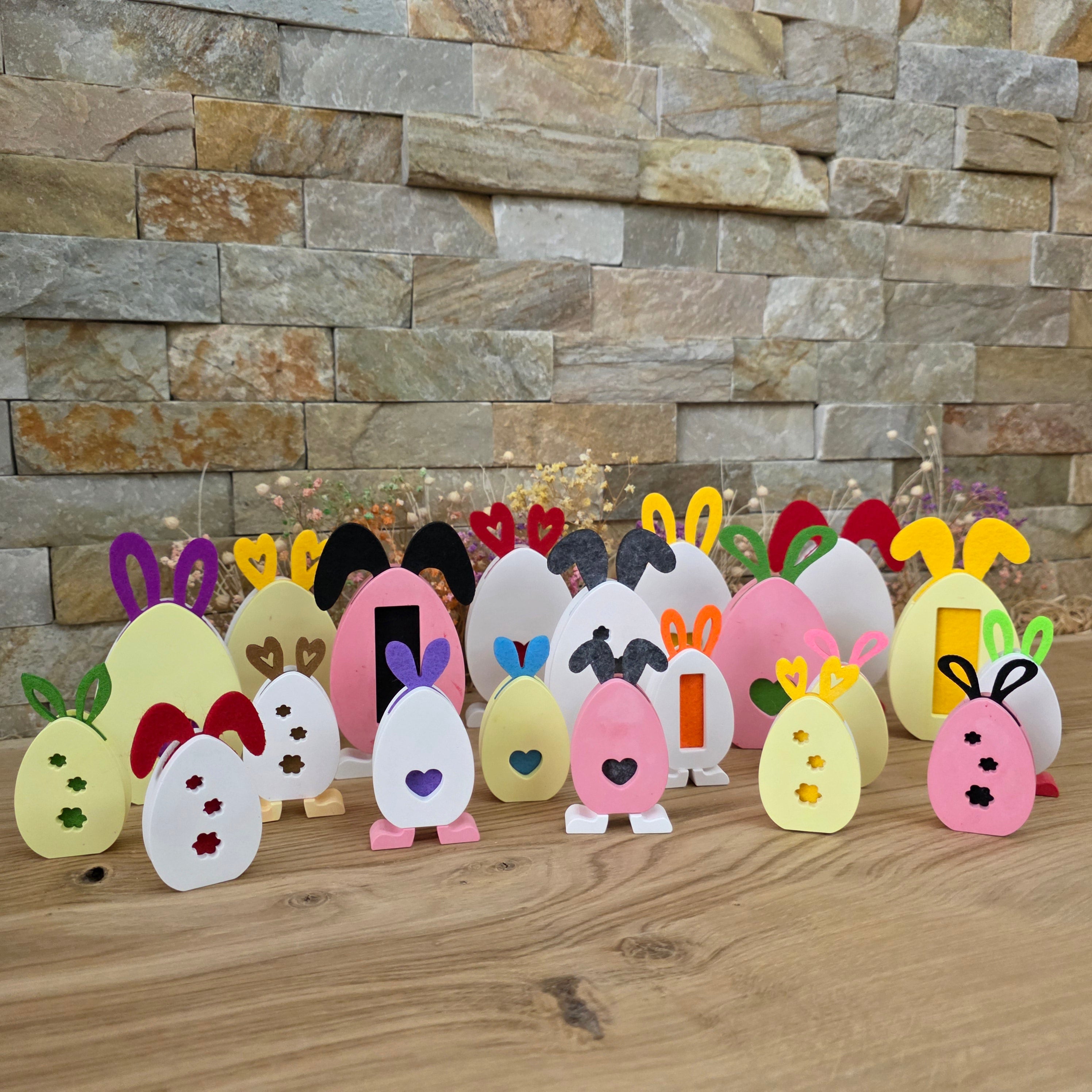 SteckEi groß – modulares Osterei mit Vlies-Ohren