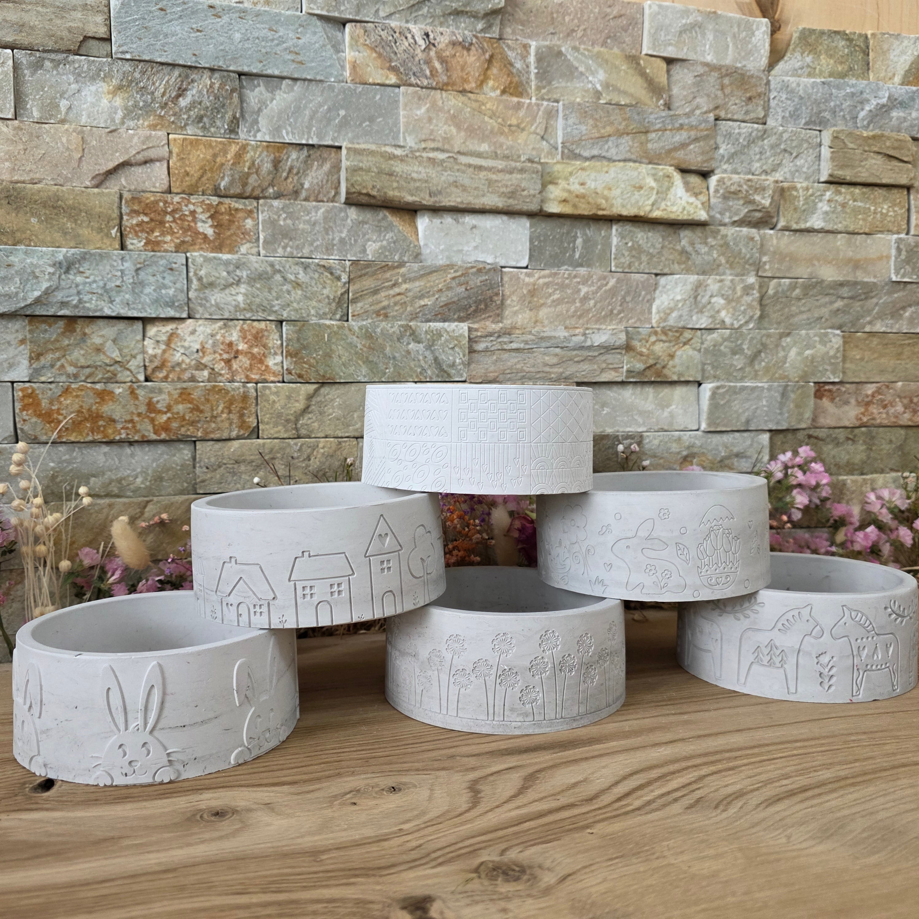 Silikon – Gießform – Schalen-Grundform – Basis für austauschbare Motivbänder