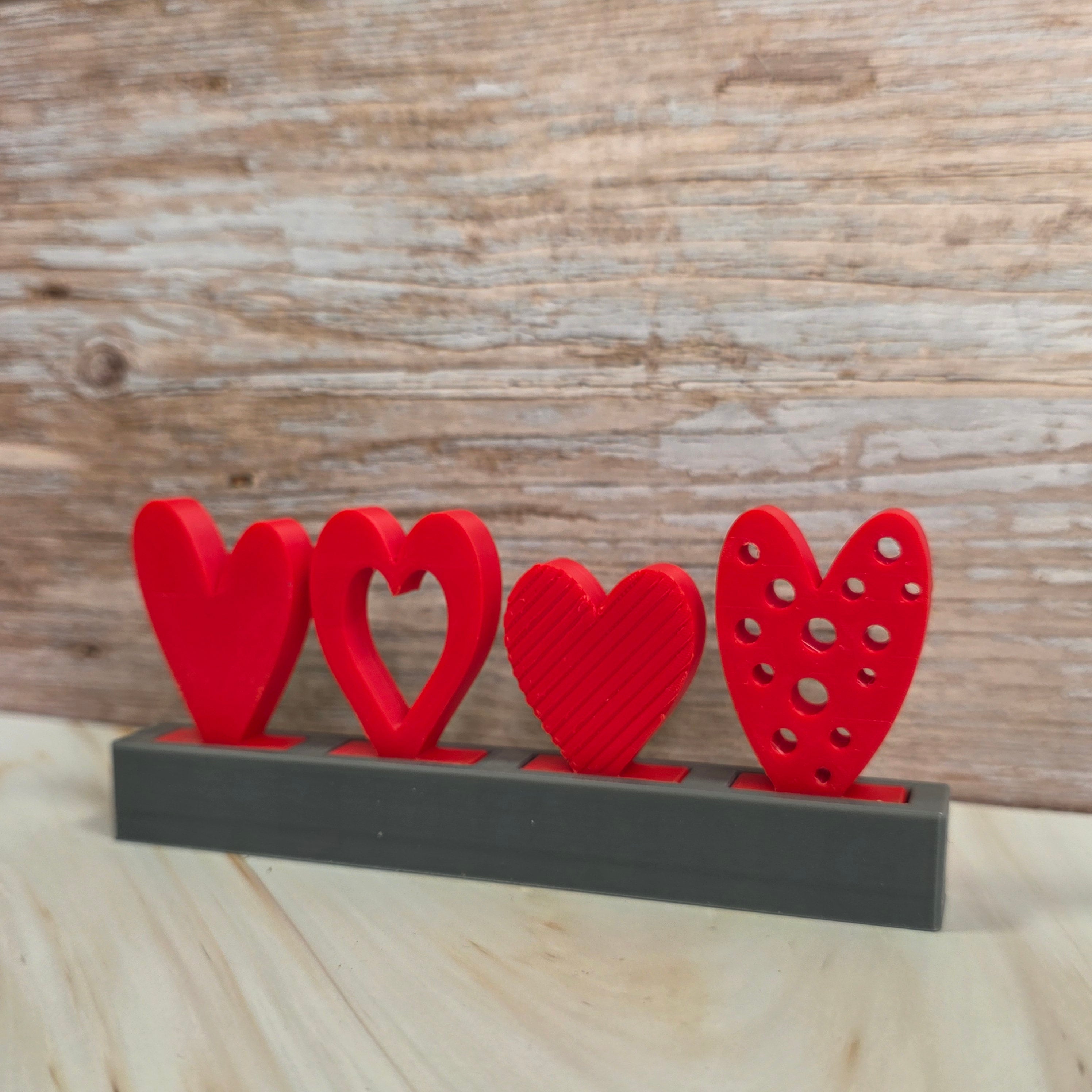 3D Druckdatei – Motivklötzchen - Herzen 1 - STL