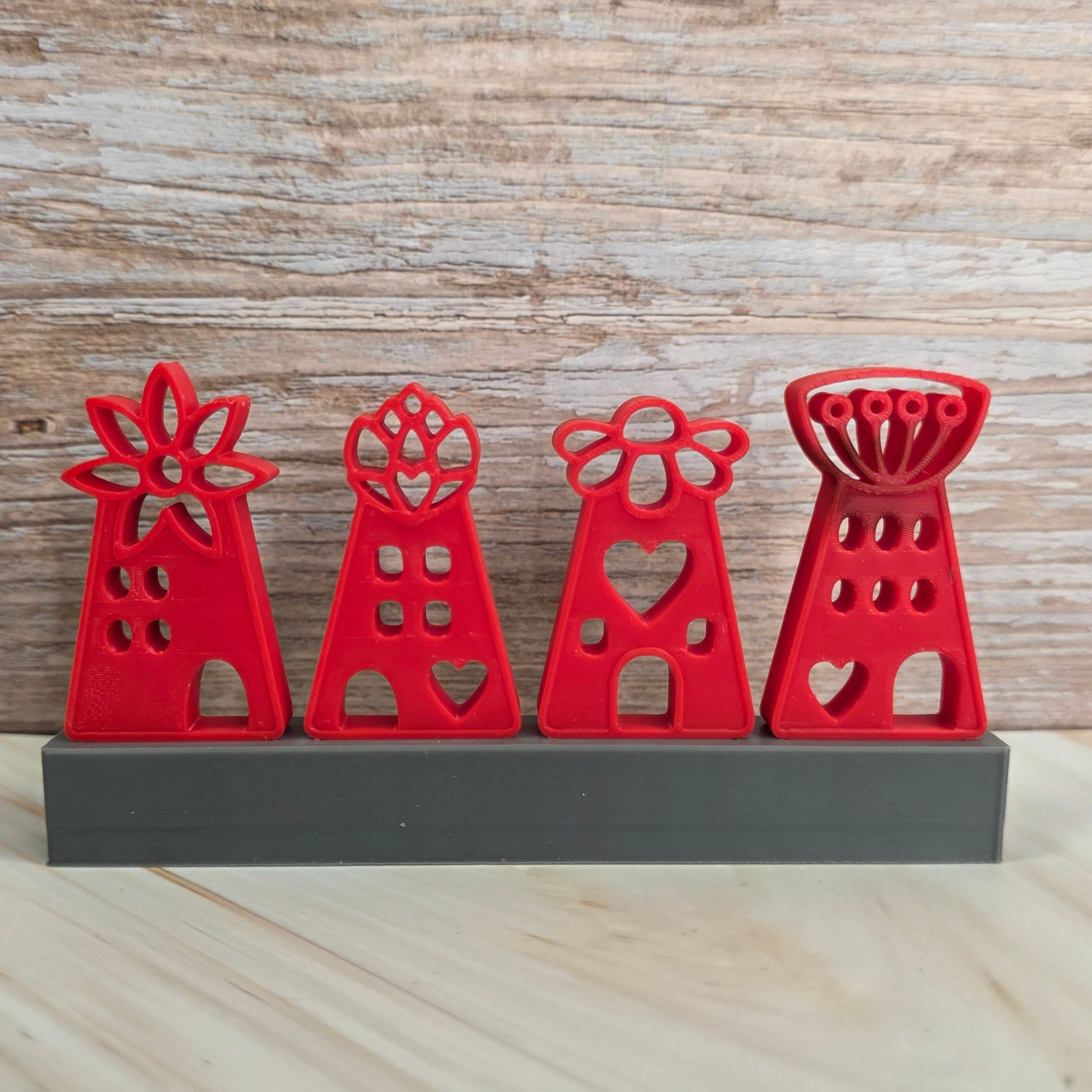 3D Druckdatei – Klötzchenhäuser - Blumenhäuser 1 - STL