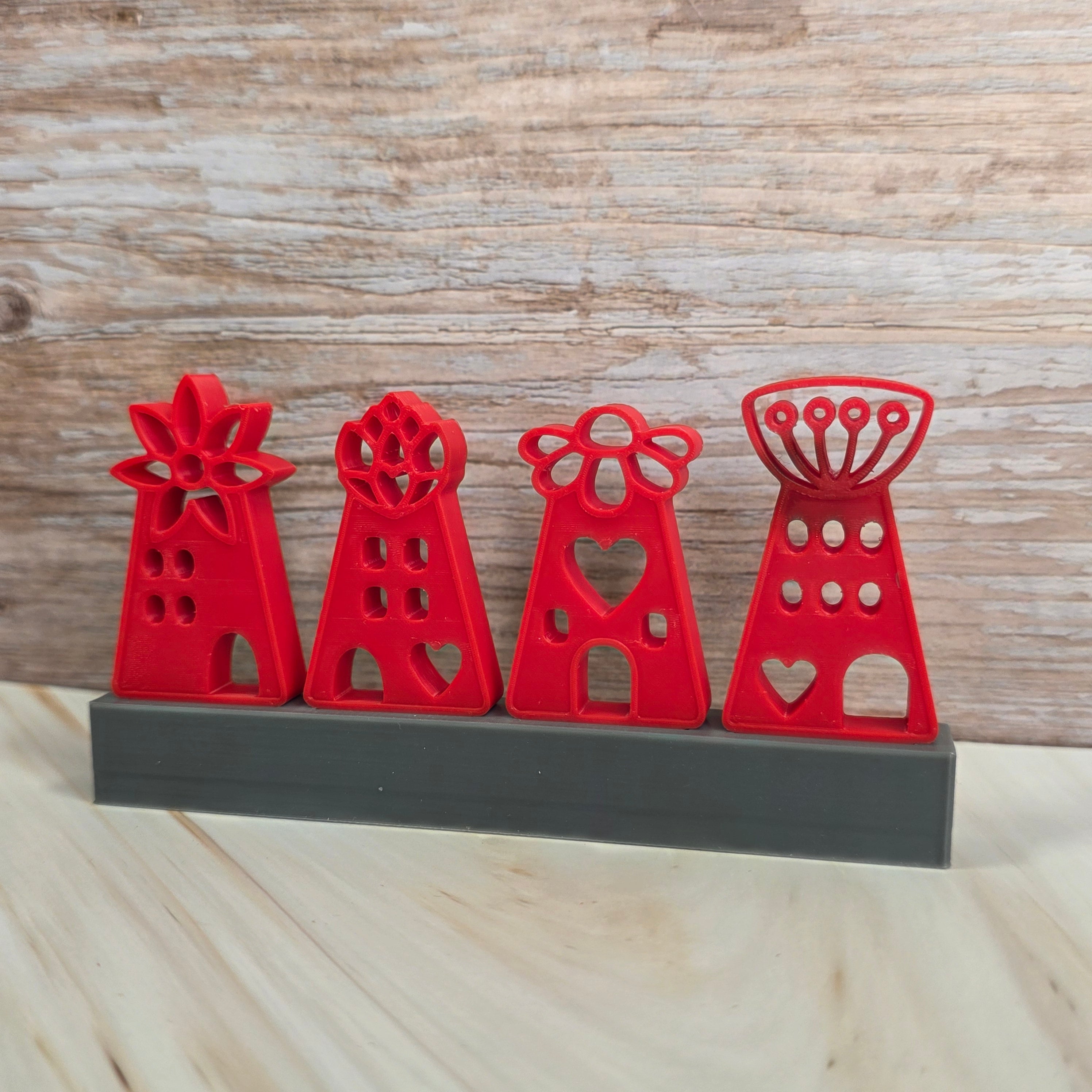 3D Druckdatei – Klötzchenhäuser - Blumenhäuser 1 - STL