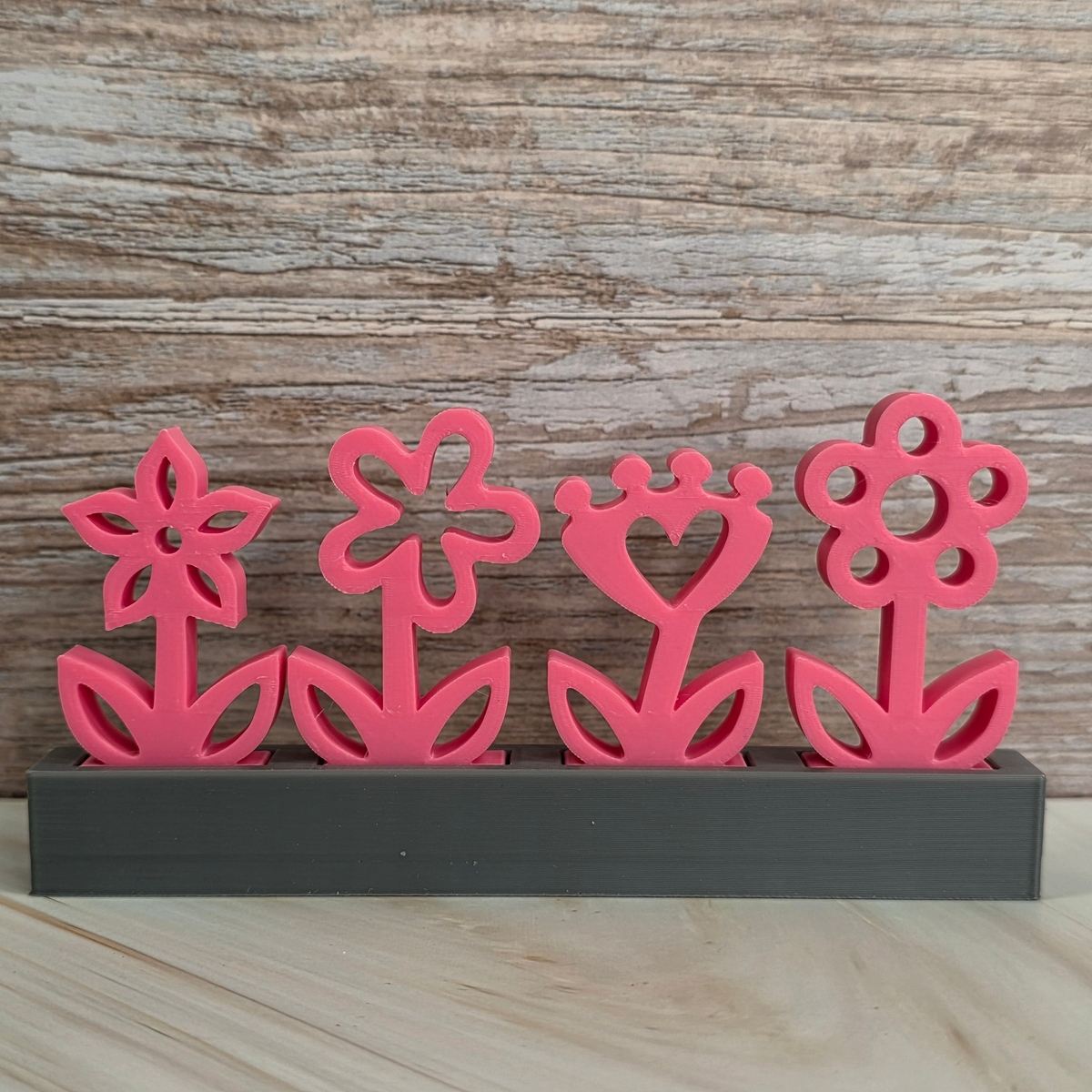 3D Druckdatei Motivklötzchen Frühlingsblumen 3 STL – Ansicht 5