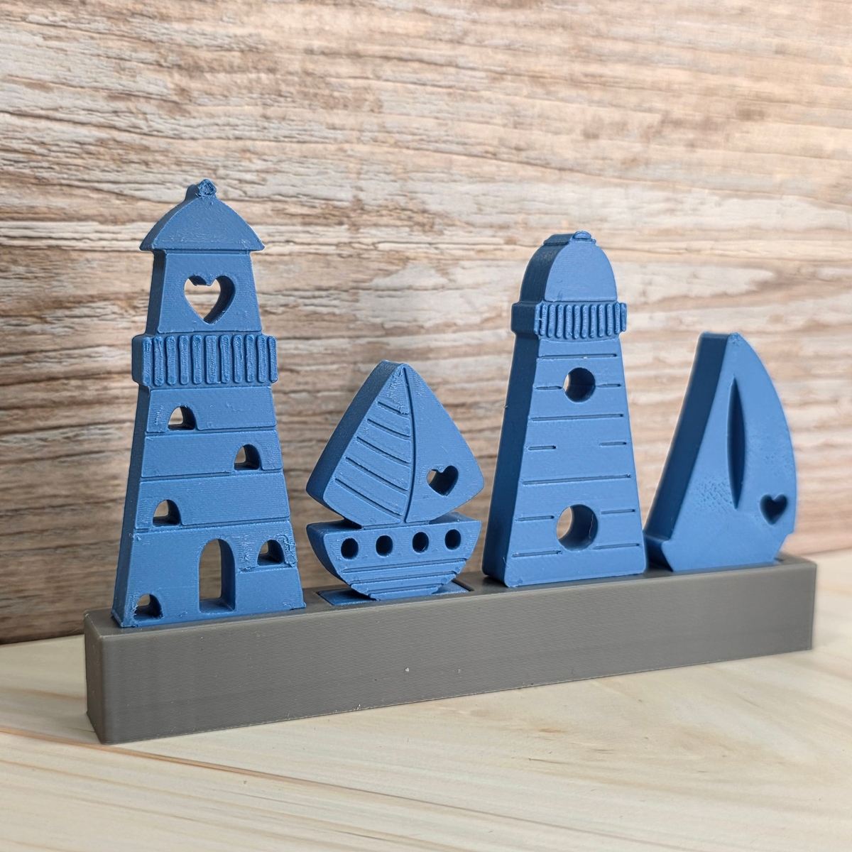 3D Druckdatei Motivklötzchen Maritim Boote & Leuchttürme STL – Ansicht 7