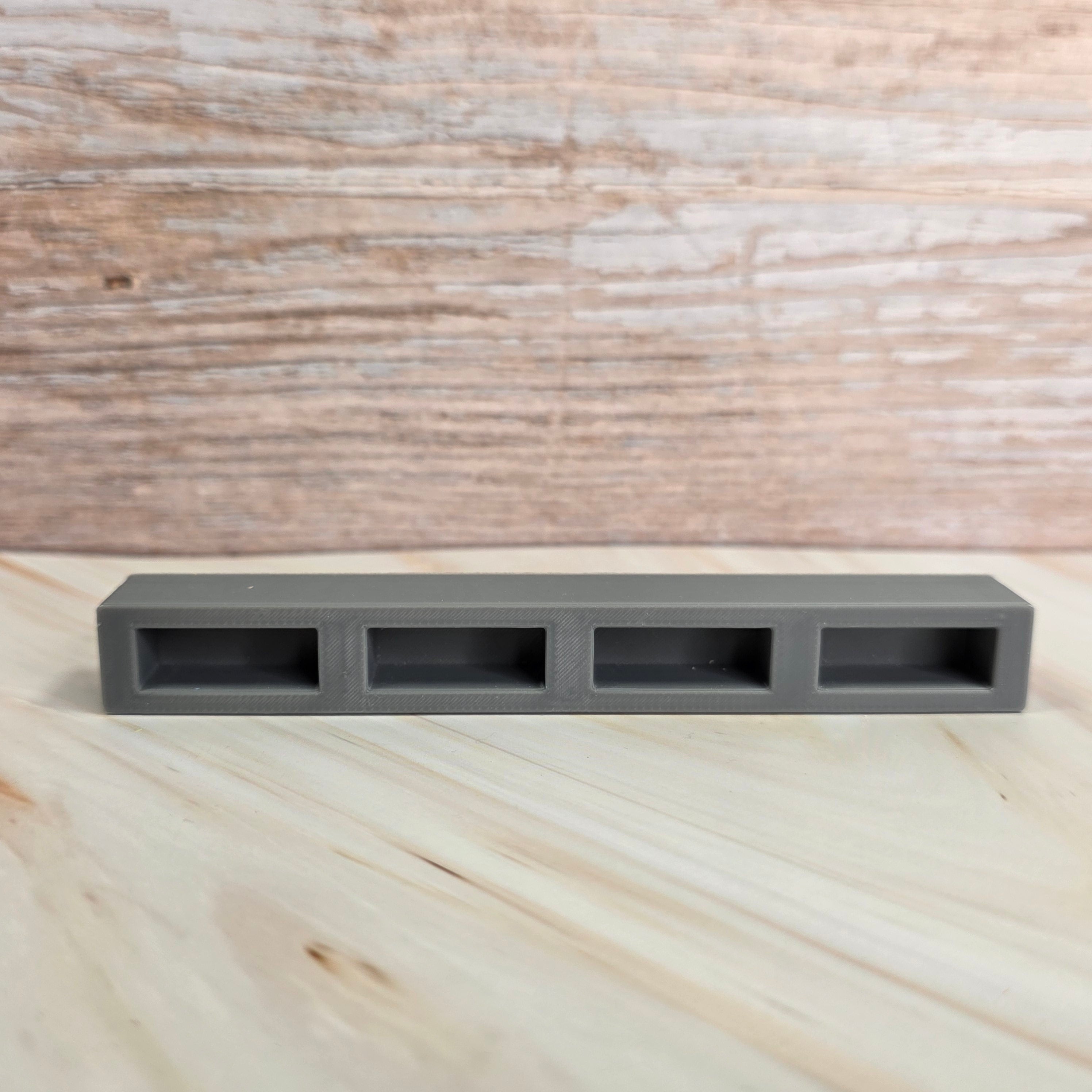 3D Druckdatei – Grundplatte - 4er länglich – für Stecksystem – STL