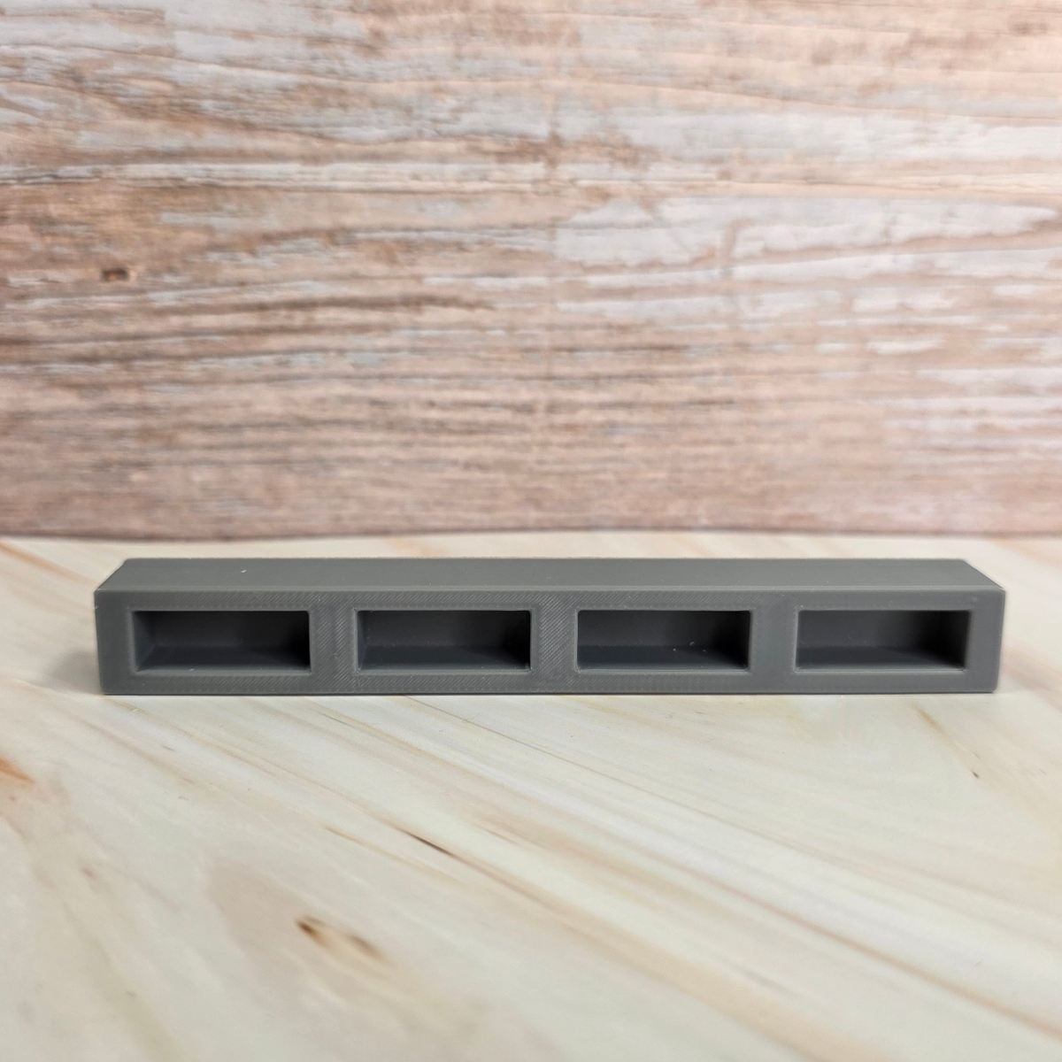 3D Druckdatei Grundplatte 4er länglich für Stecksystem STL – Ansicht 2