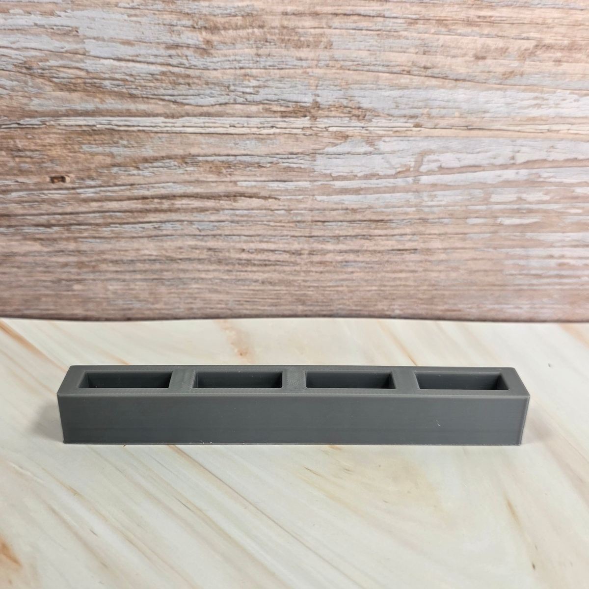 3D Druckdatei Grundplatte 4er länglich für Stecksystem STL – Ansicht 3