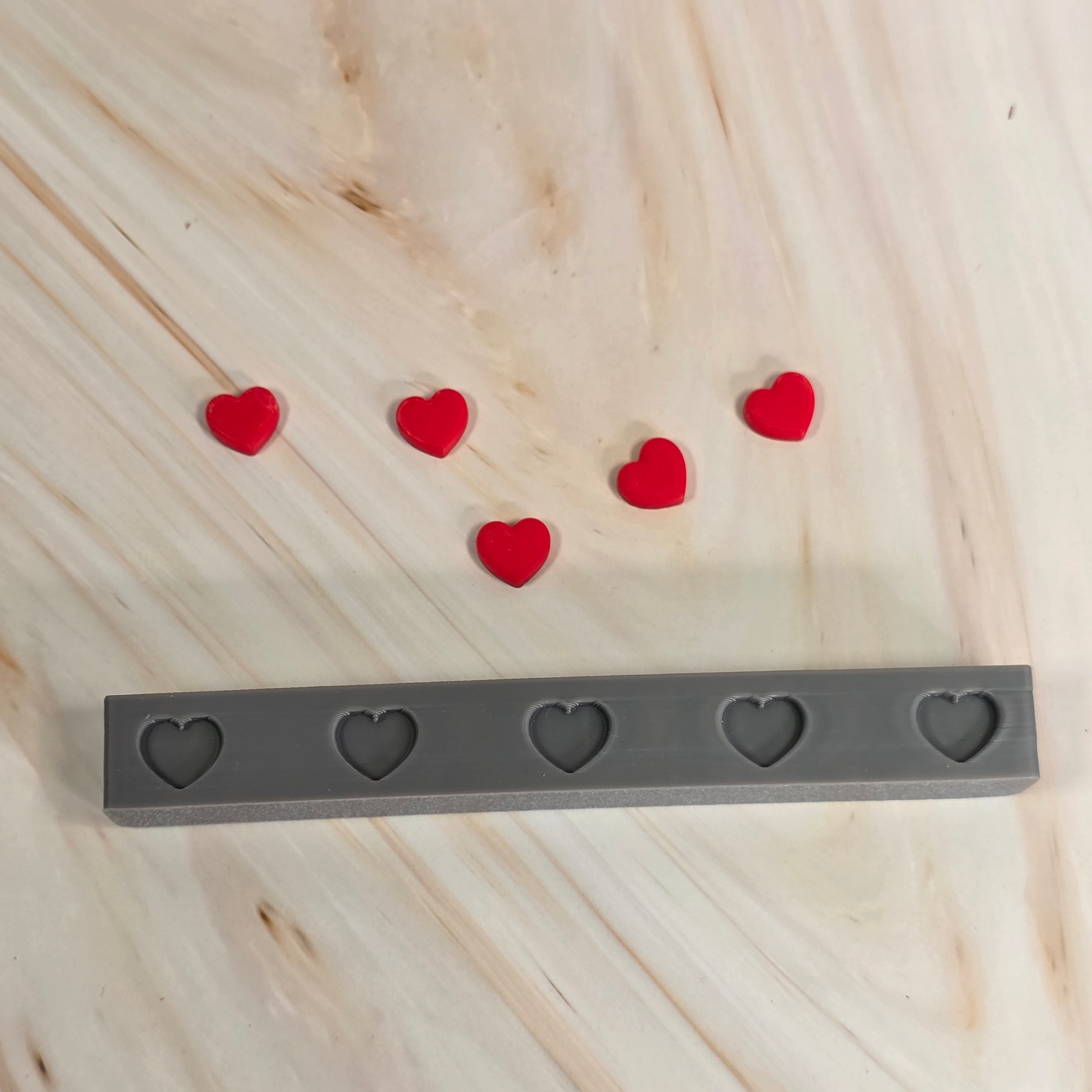 3D Druckdatei – Grundplatte - 4er länglich - Herzen – für Stecksystem – STL