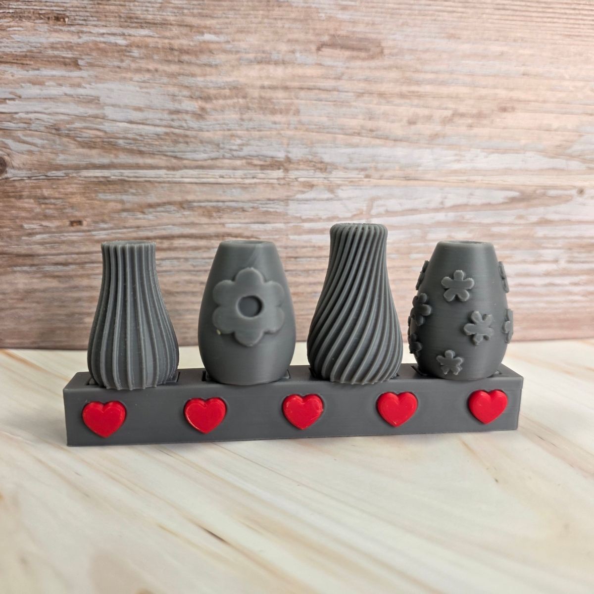 3D Druckdatei Grundplatte 4er länglich Herzen für Stecksystem STL – Ansicht 15