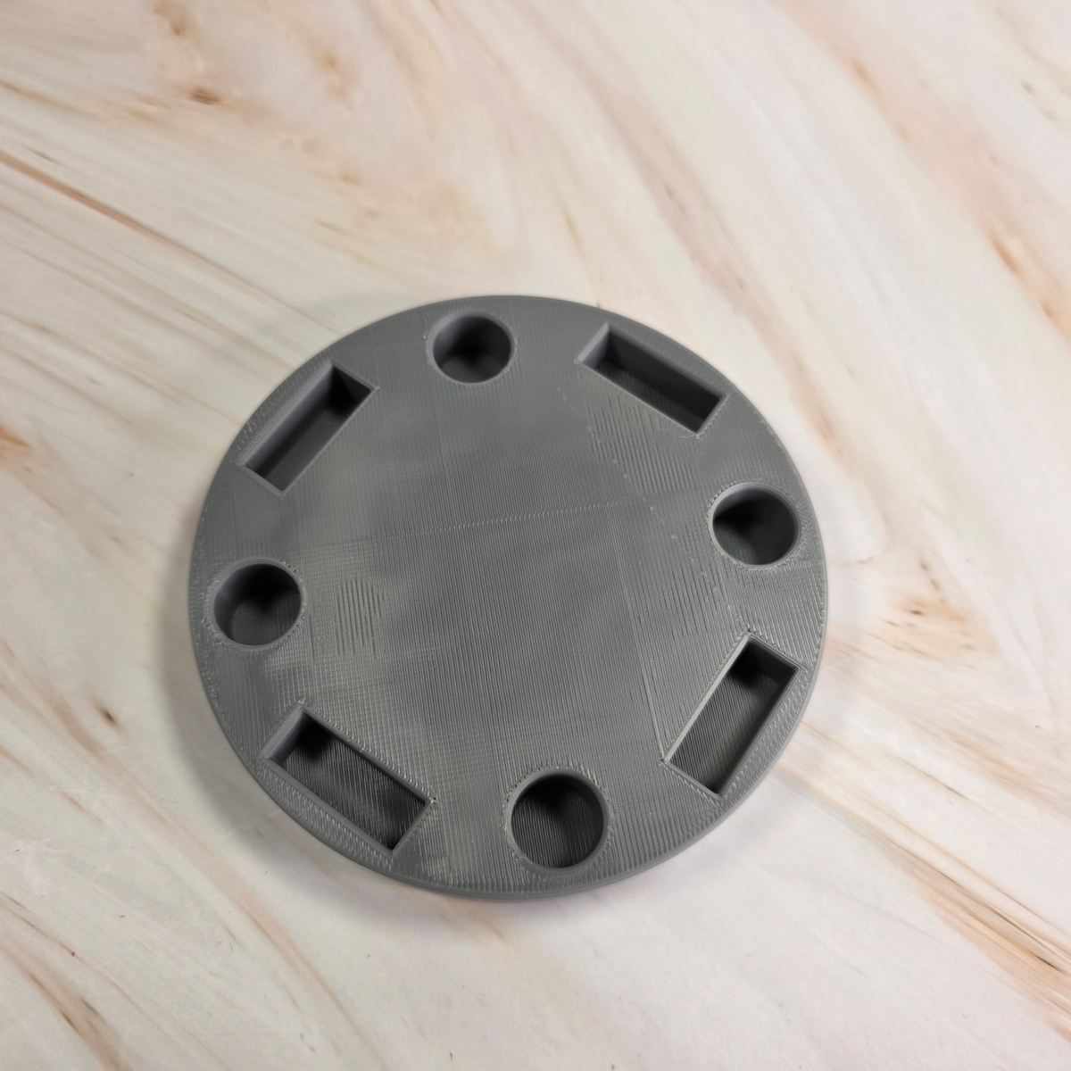 3D Druckdatei Grundplatte Baumstab Adventsteller für Stecksystem STL – Ansicht 2