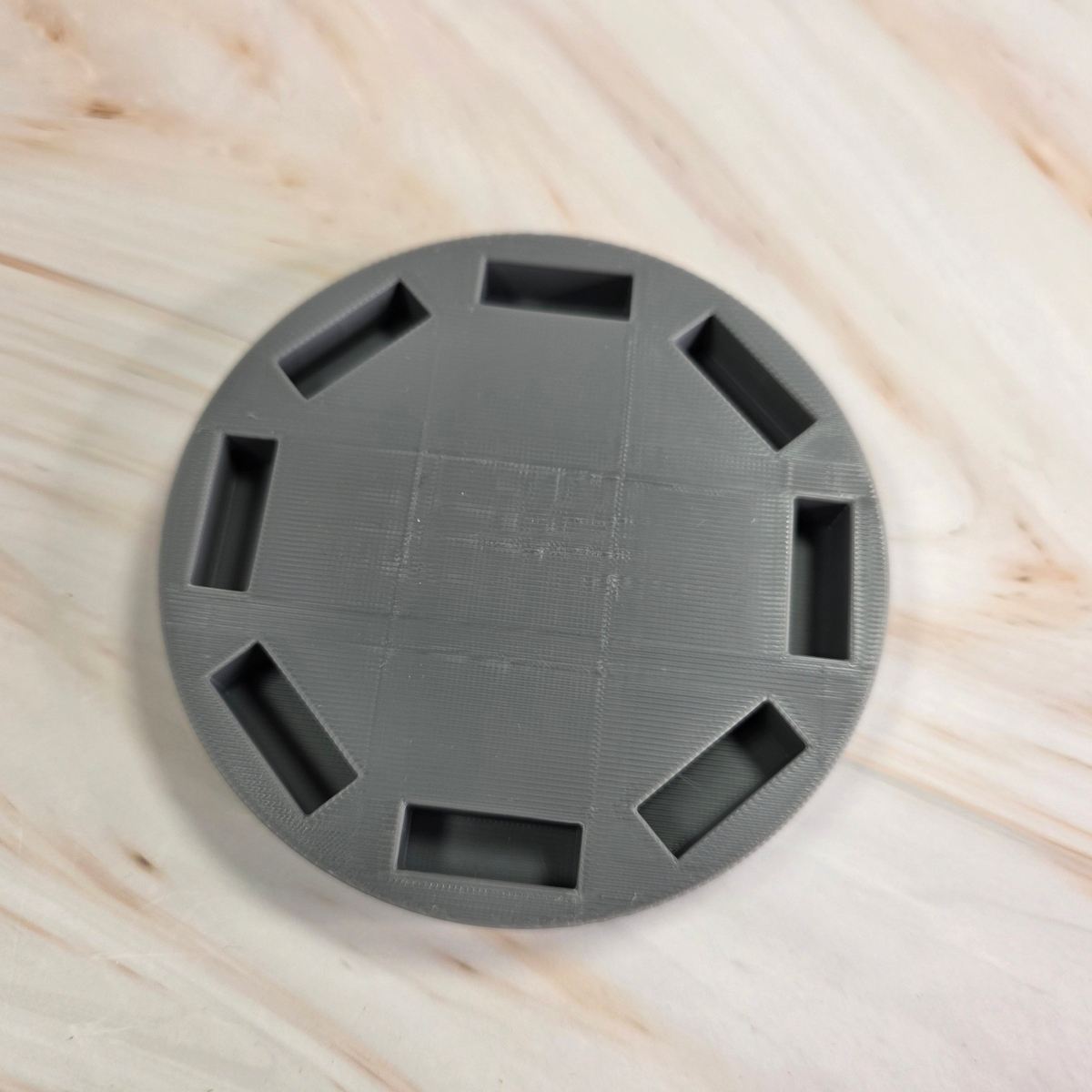 3D Druckdatei Grundplatte Rund 10cm für Stecksystem STL
