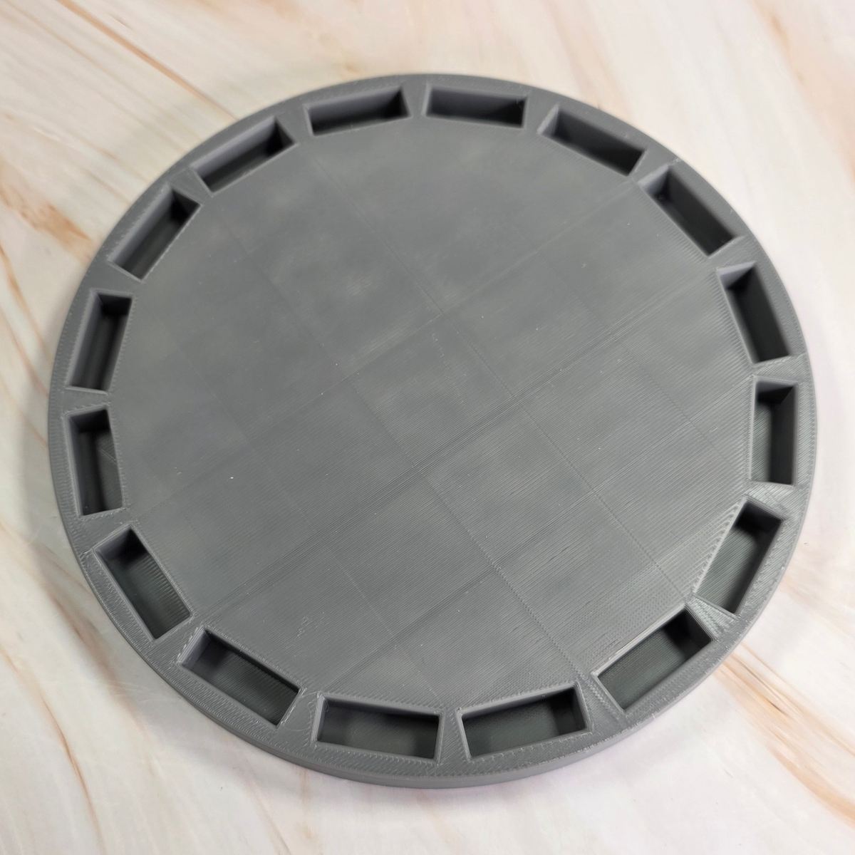 3D Druckdatei Grundplatte Rund 16,5cm für Stecksystem STL – Ansicht 2
