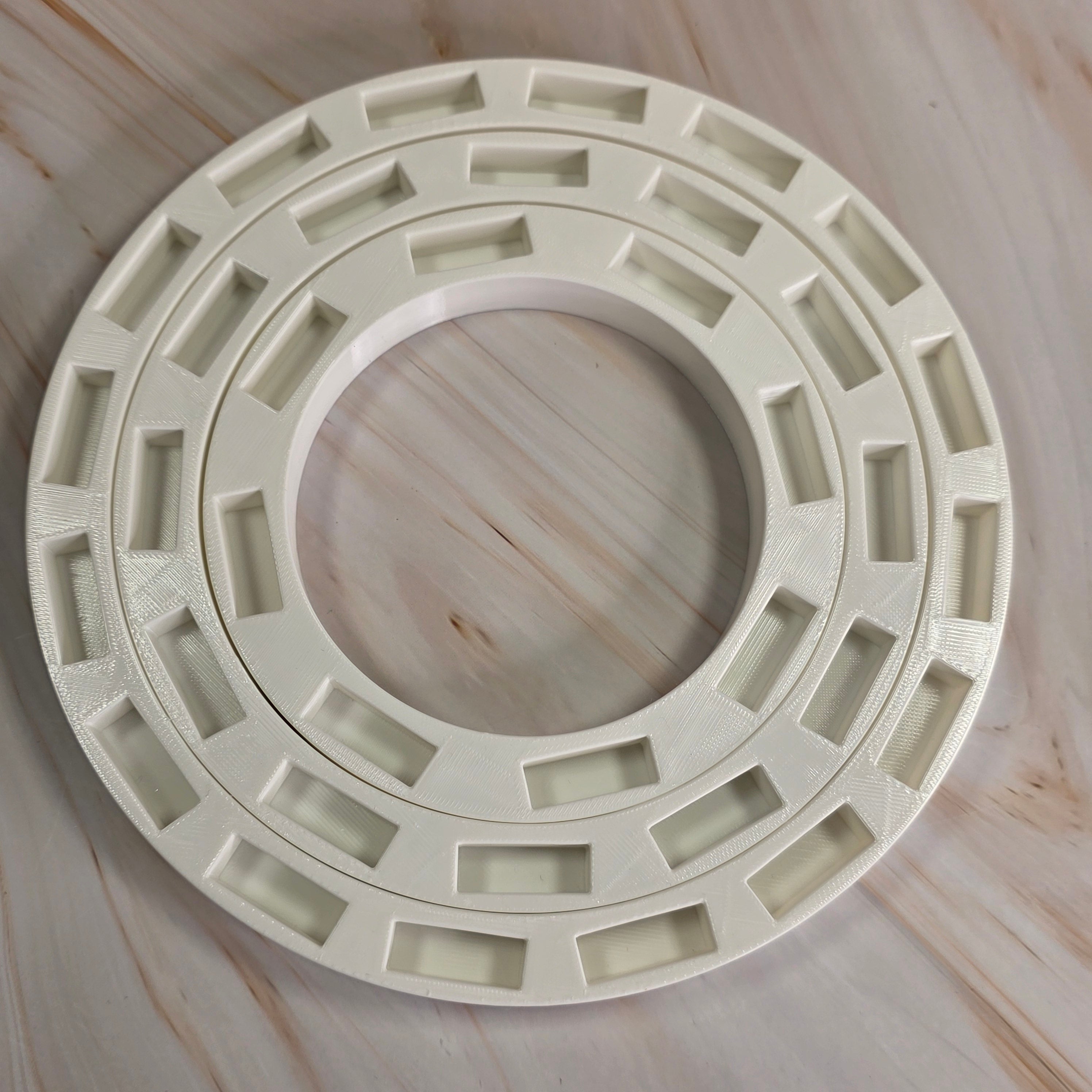 3D Druckdatei – Grundplatte - 3er Set Ringe – für Stecksystem – STL