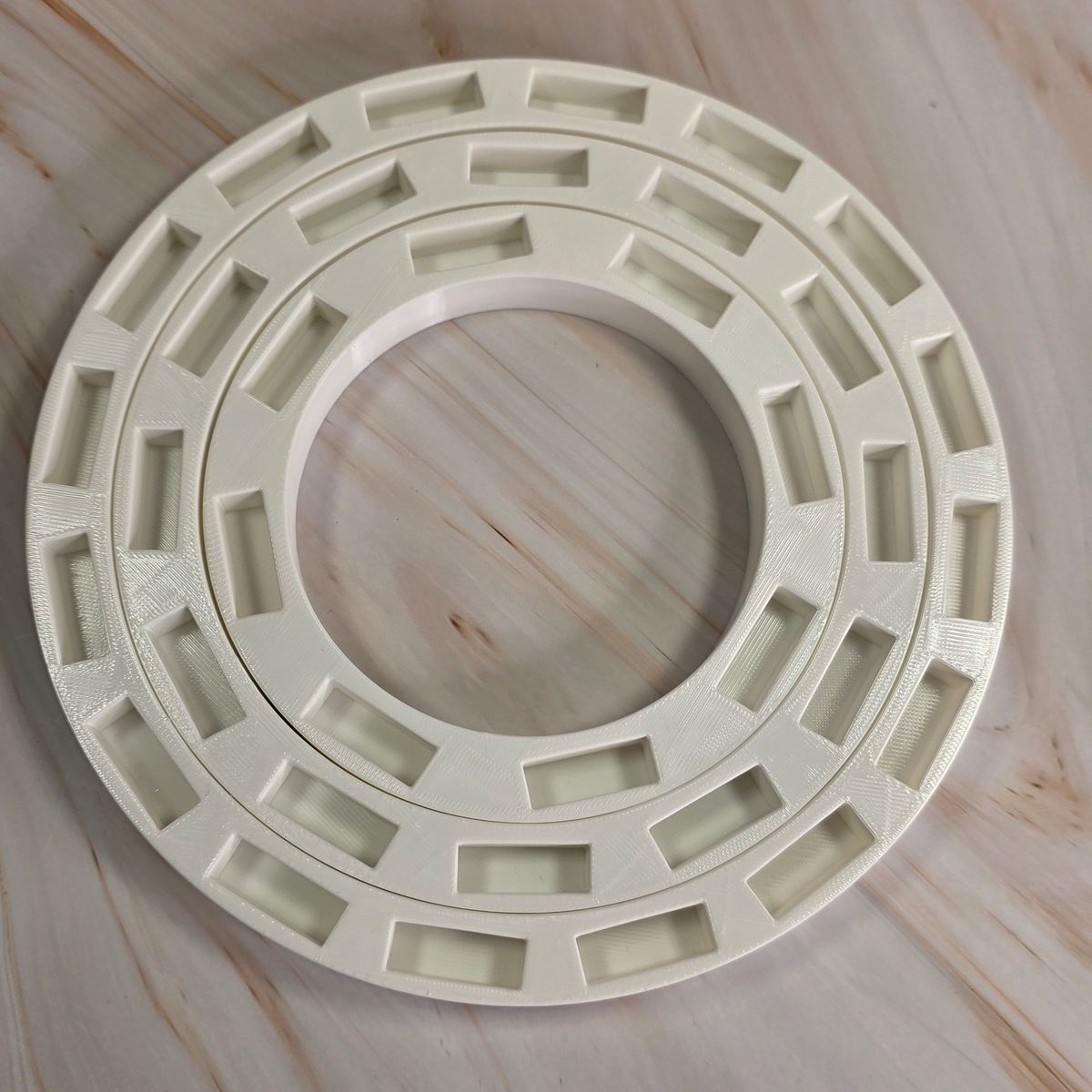 3D Druckdatei Grundplatte 3er Set Ringe für Stecksystem STL – Ansicht 4