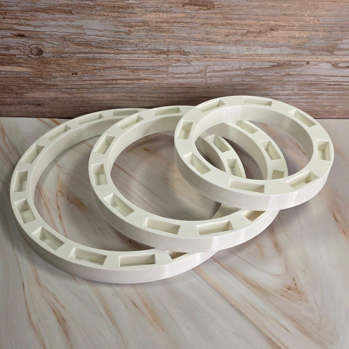 3D Druckdatei Grundplatte 3er Set Ringe für Stecksystem STL – Ansicht 5
