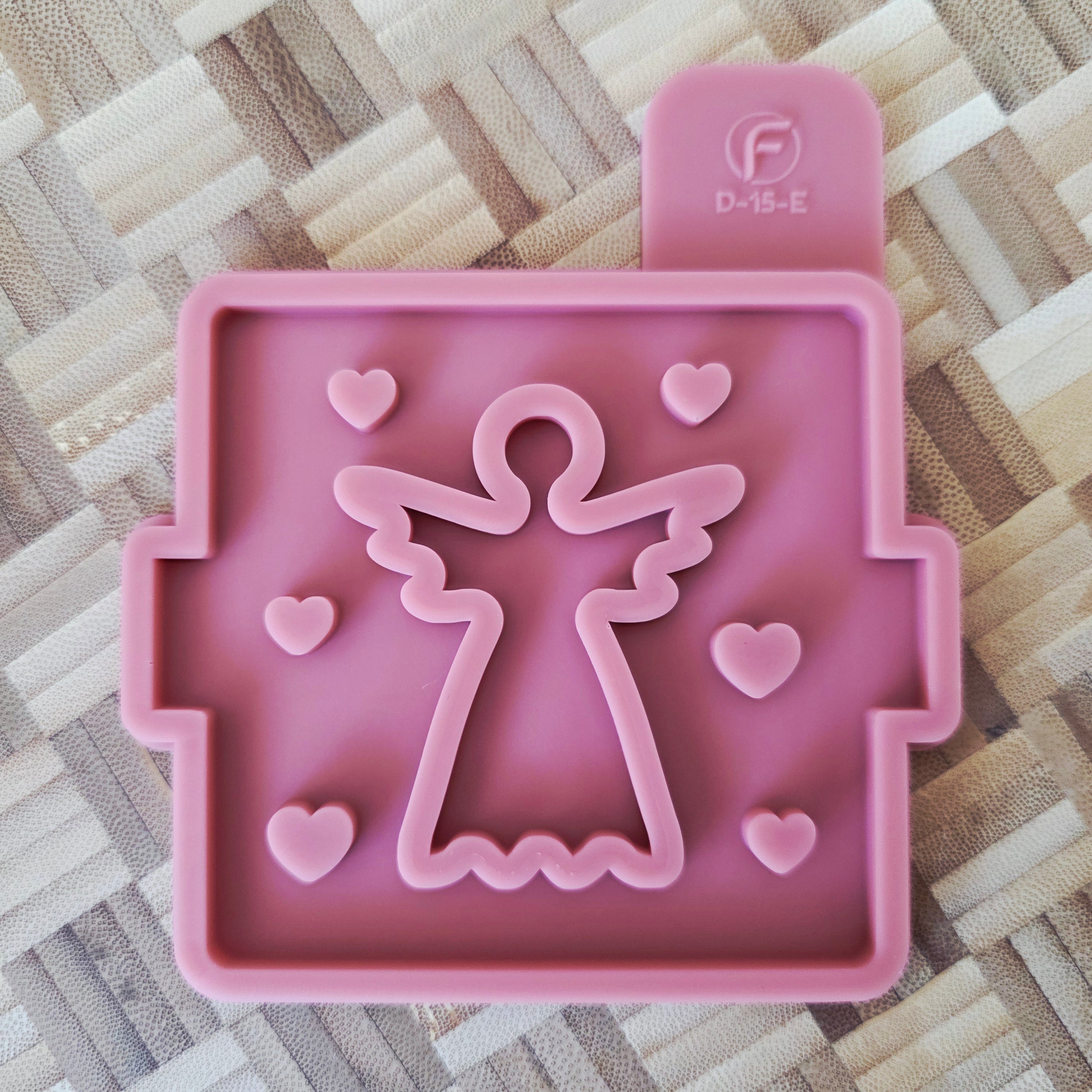 Silikon – Gießform – Geschenkdosen-Deckel Herzensengel -