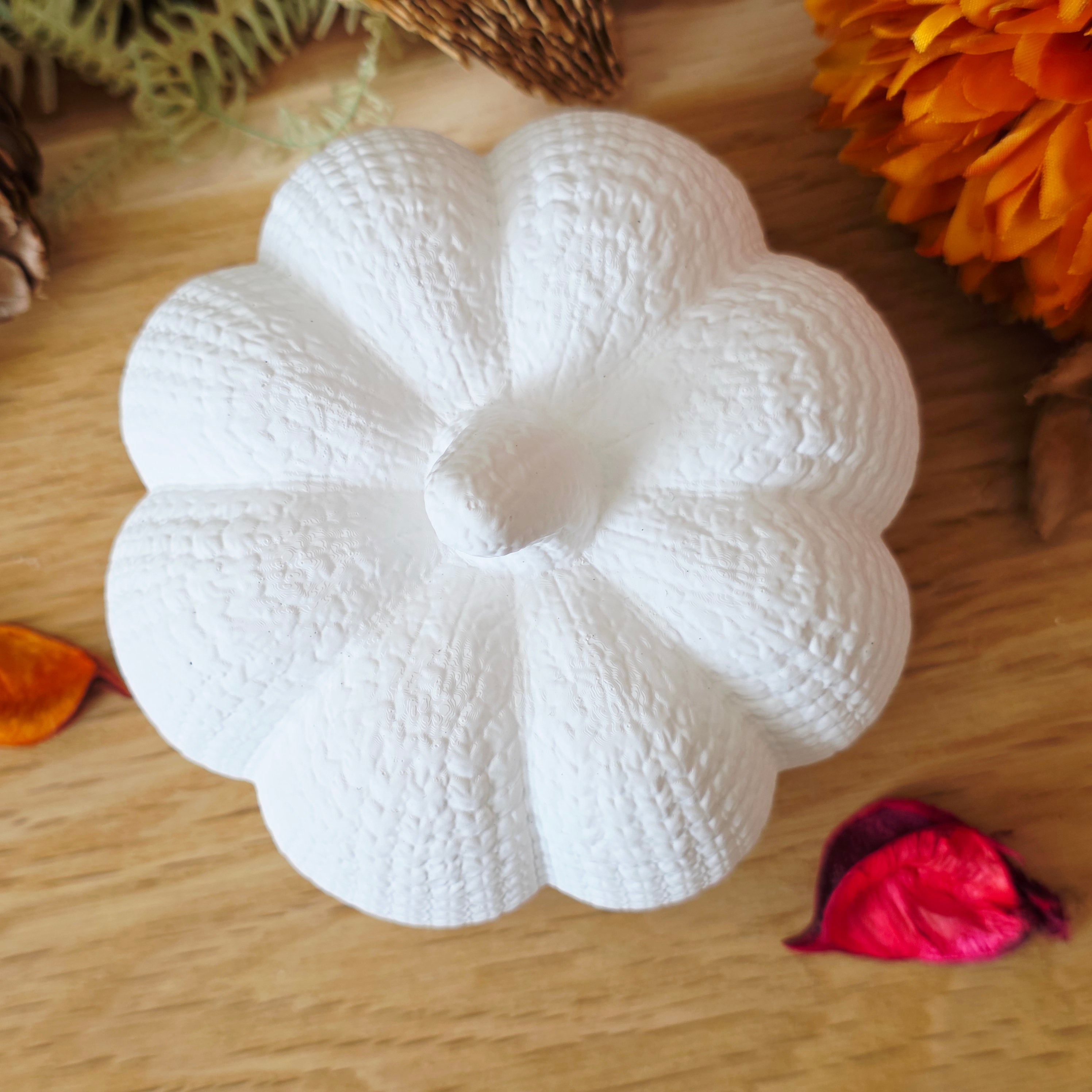 Silikon – Gießform – Herbstkürbis Wollzauber – im Häkel-/Woll-Look