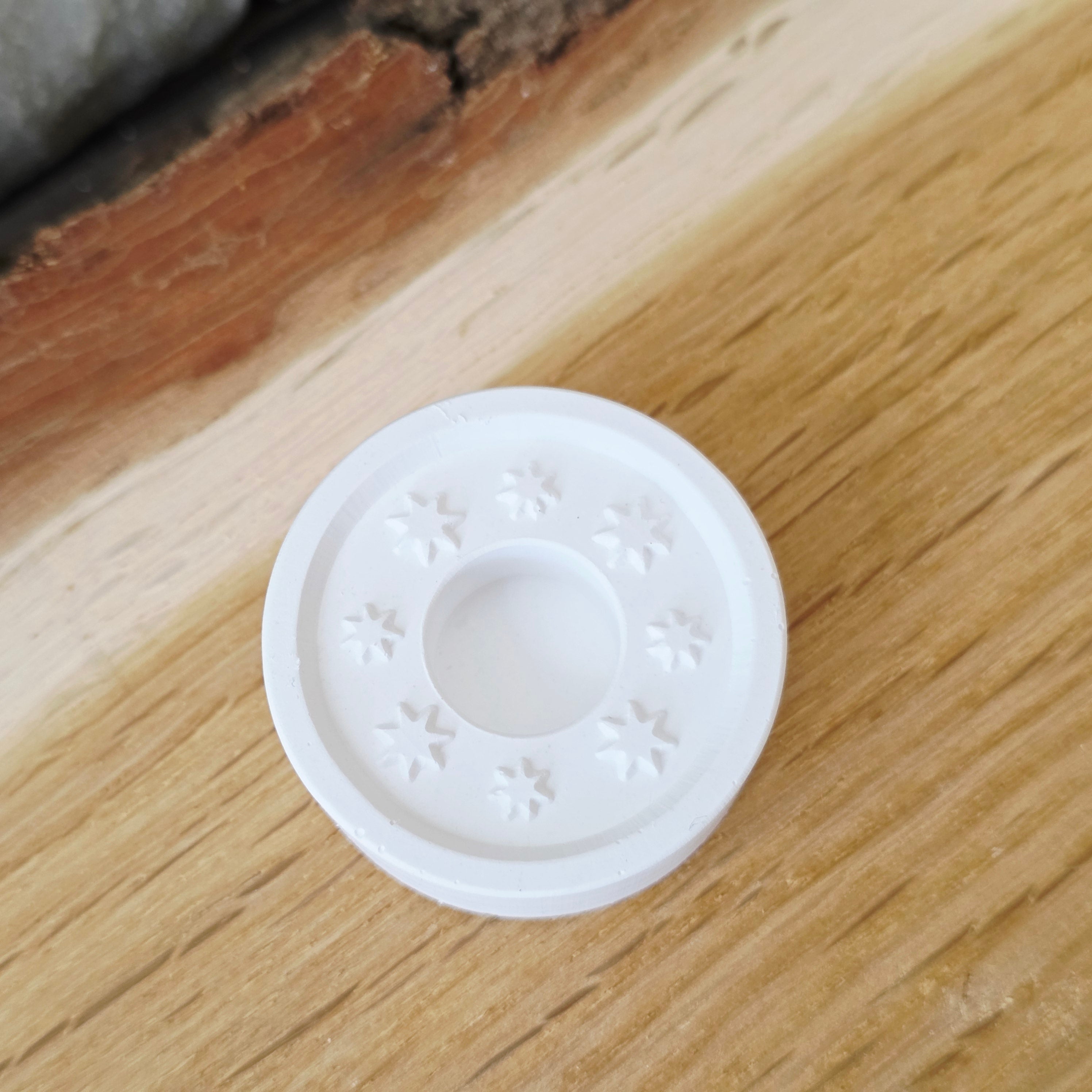 Silikon – Gießform – Baumstabkerzenhalter Sternenkranz – für 13 mm Kerzen