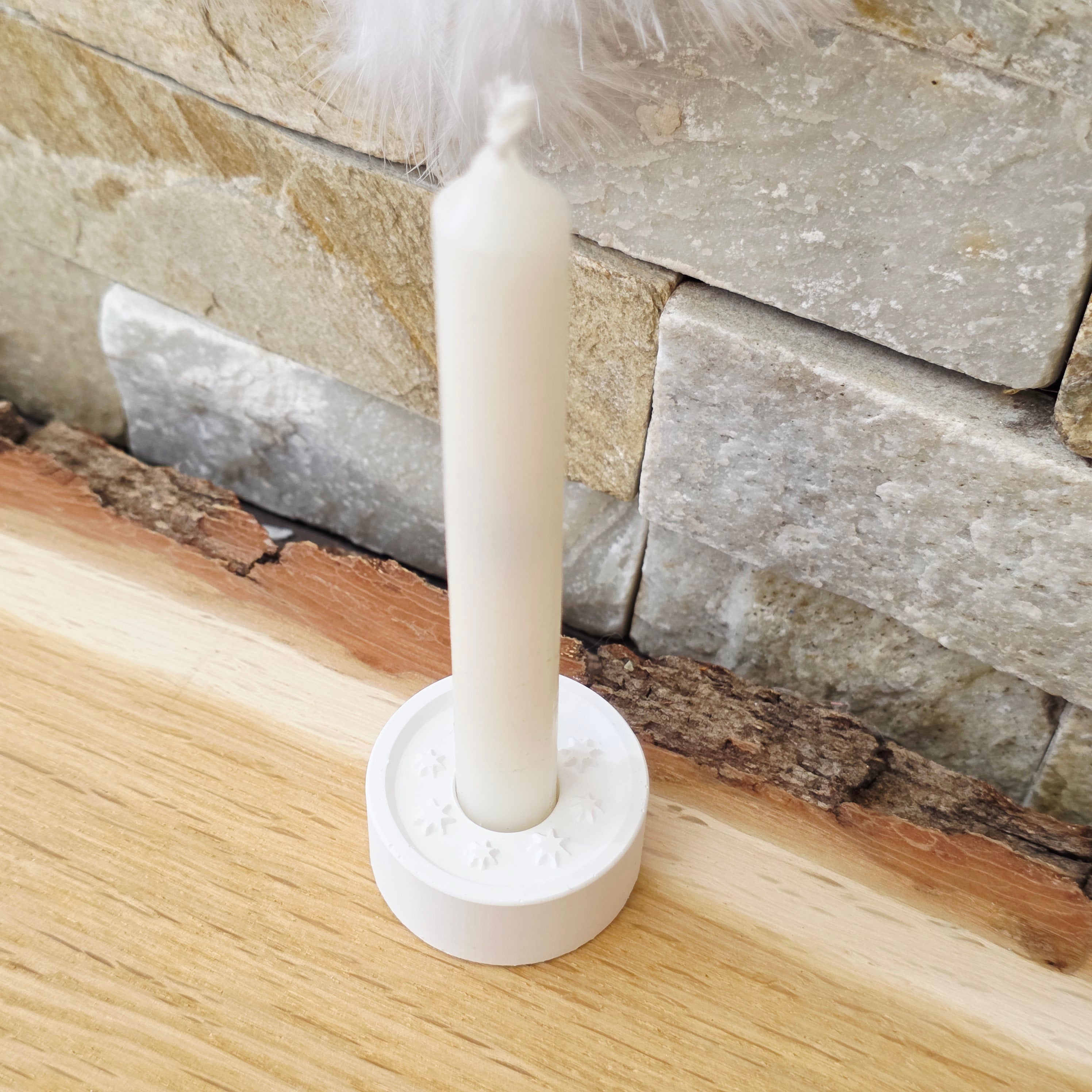 Silikon – Gießform – Baumstabkerzenhalter Sternenkranz – für 13 mm Kerzen