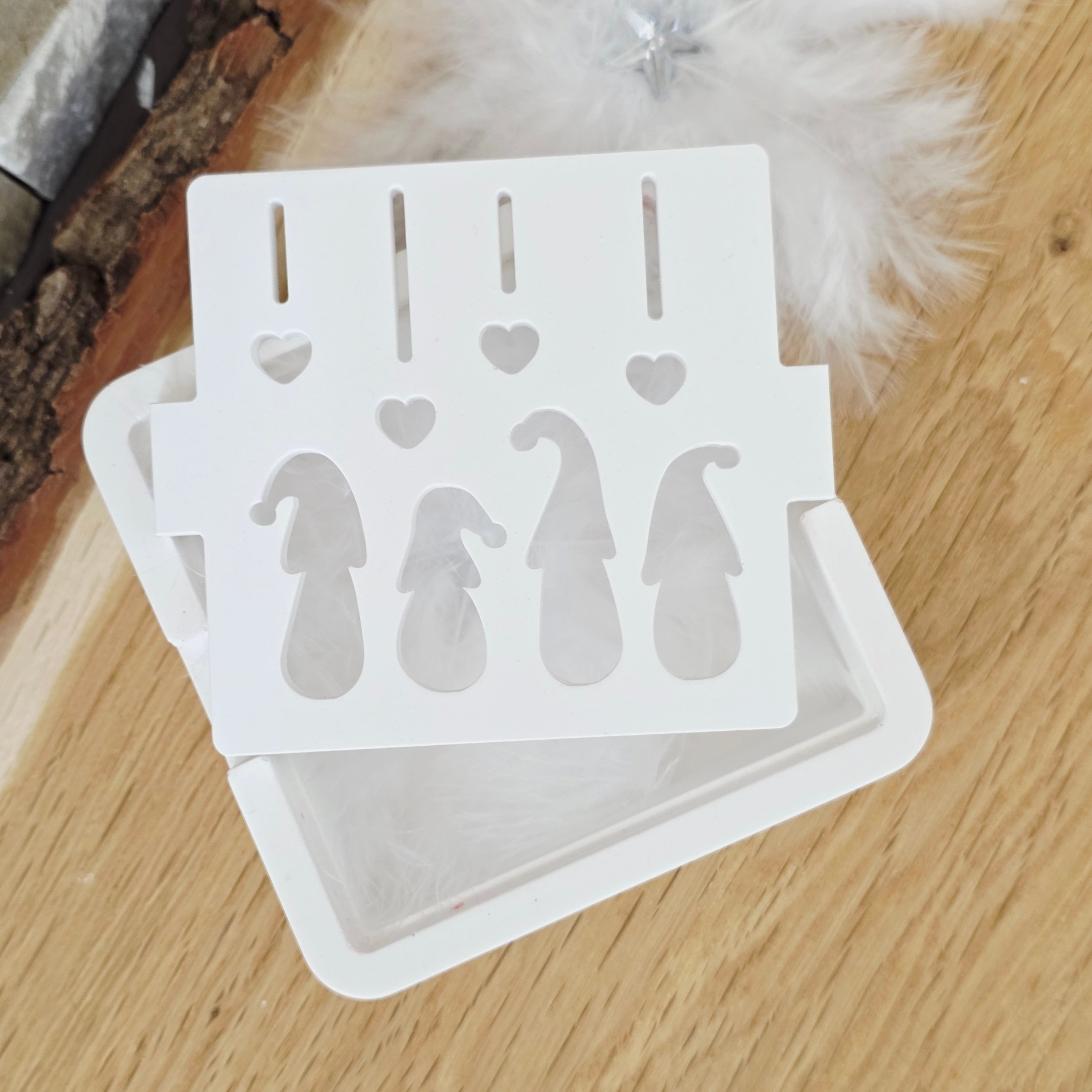 Silikon – Gießform – Geschenkdosen-Deckel Herzenswichtel -