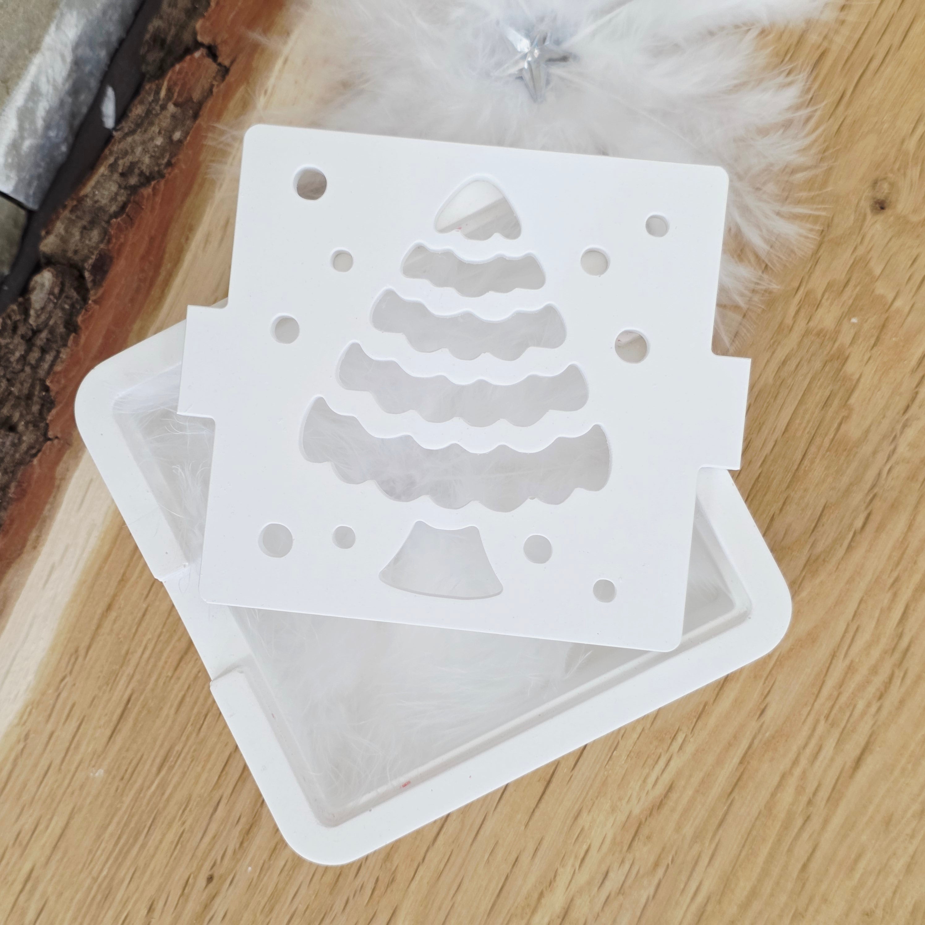 Silikon – Gießform – Geschenkdosen-Deckel Tannenlicht -
