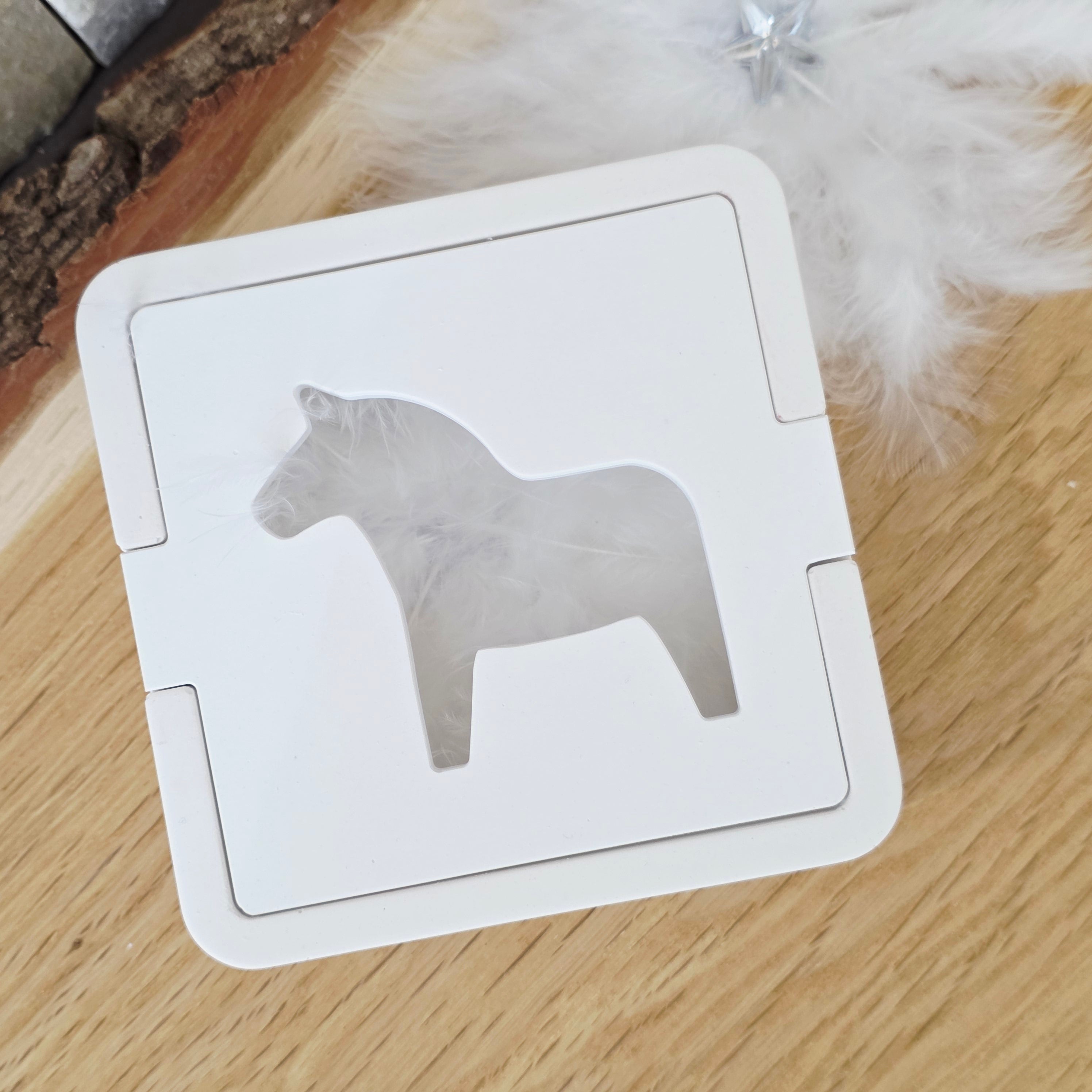Silikon – Gießform – Geschenkdosen-Deckel Dalapferd -