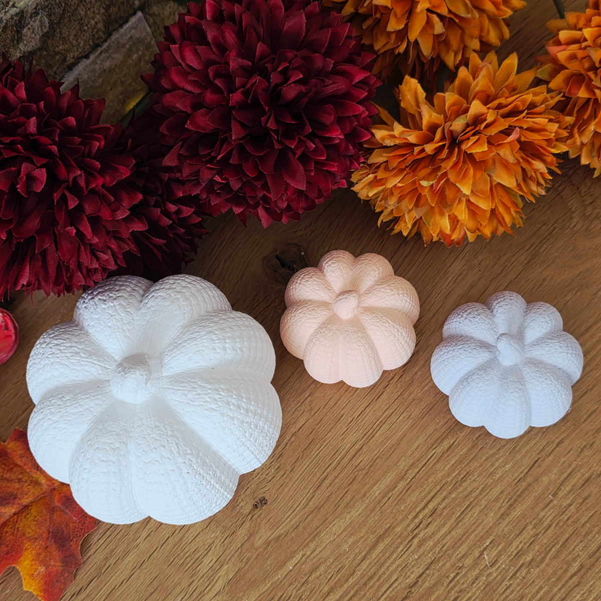 Silikon – Gießform – Herbstkürbis Wollzauber – im Häkel-/Woll-Look