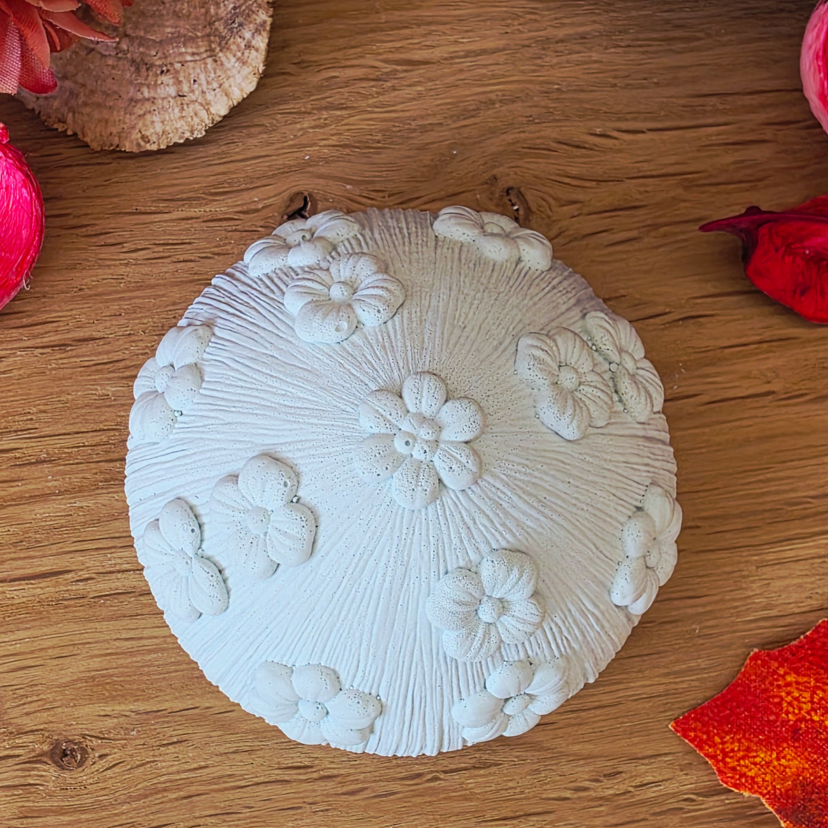 Silikongießform – Pilzkopf mit Blumen - Herbstpilze zum Kombinieren