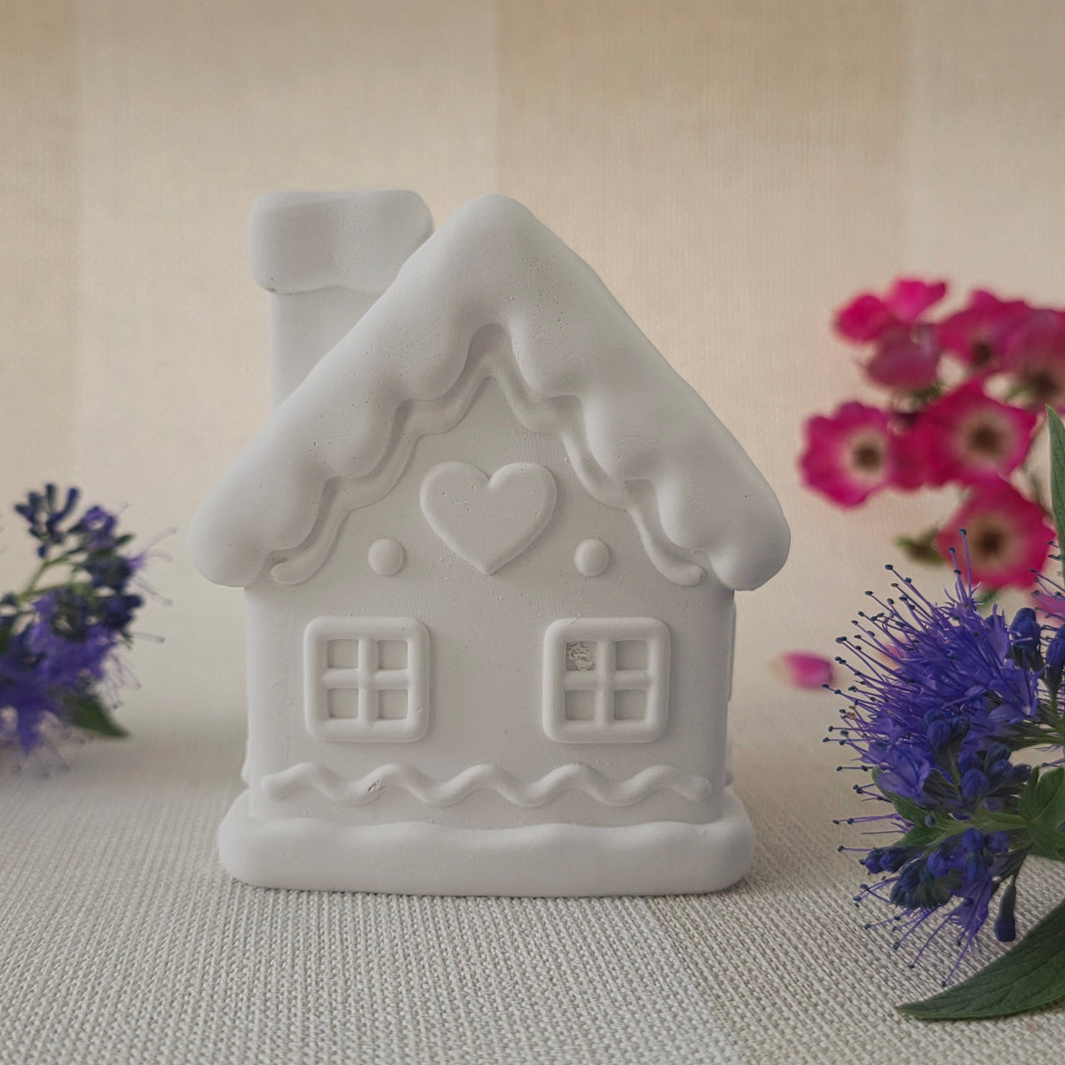 Silikongießform – Lebkuchenhaus mit Kerzenhalter