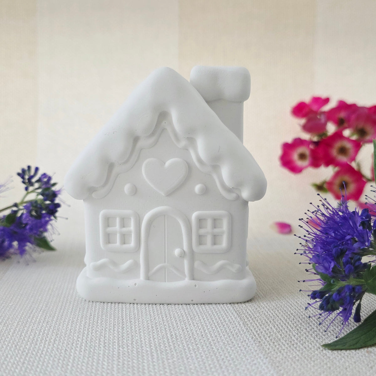 Silikongießform – Lebkuchenhaus mit Kerzenhalter