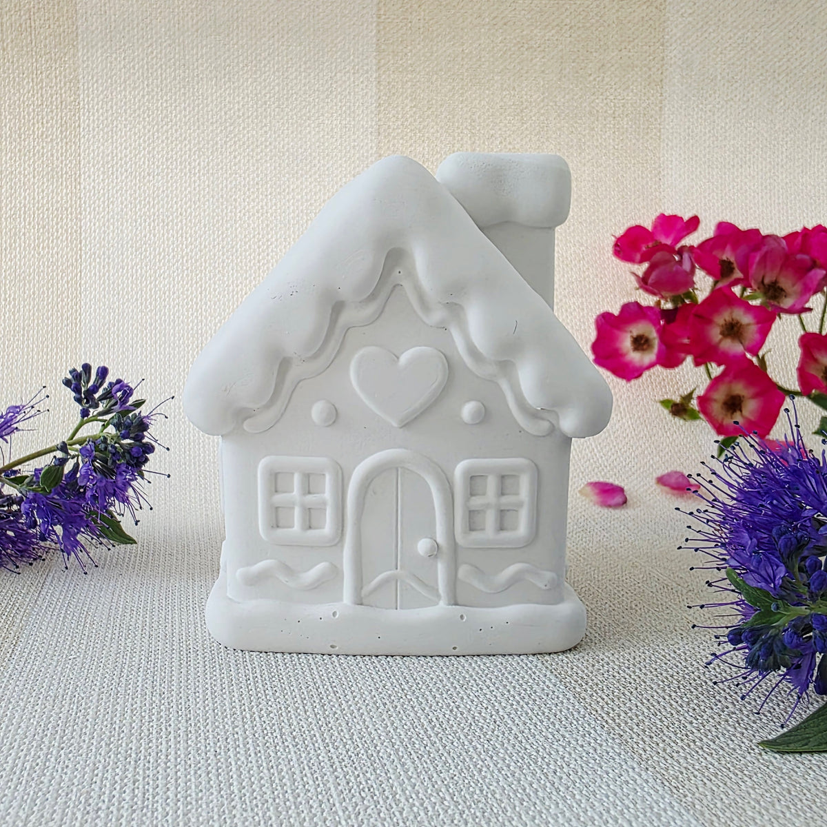 Silikongießform – Lebkuchenhaus mit Kerzenhalter