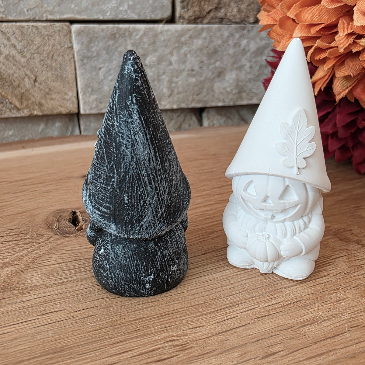 Silikongießform – Halloween-Wichtel Kürbis mit Blatt
