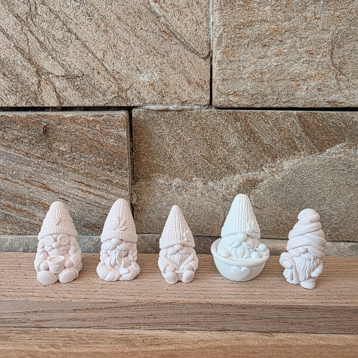 Silikongießform – Mini-Wichtel Wellness – 5er-Set