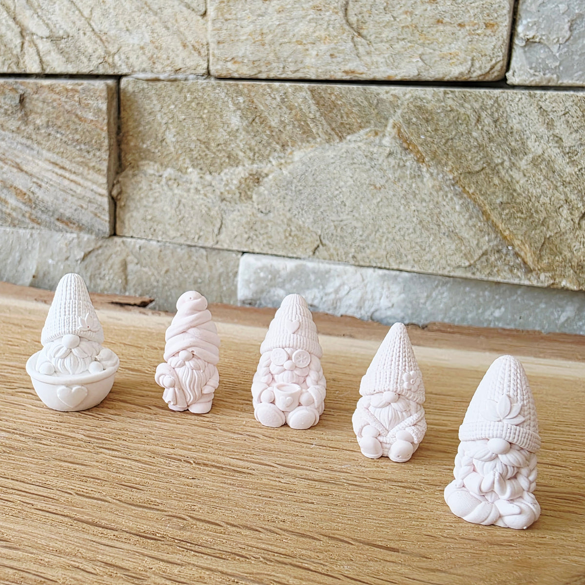 Silikongießform – Mini-Wichtel Wellness – 5er-Set