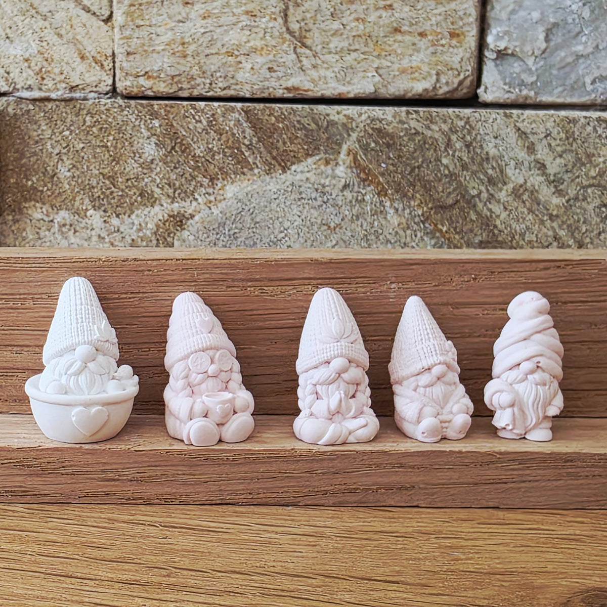 Silikongießform – Mini-Wichtel Wellness – 5er-Set