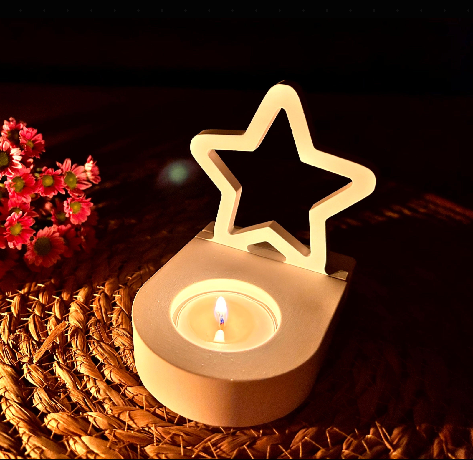 Teelicht Zauber 4er Set - Stern-Engel Edition