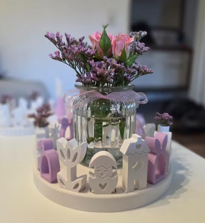 Adventskranz Set - (Grundplatte + 16 Steckklötze inkl. Kerzenhalter)