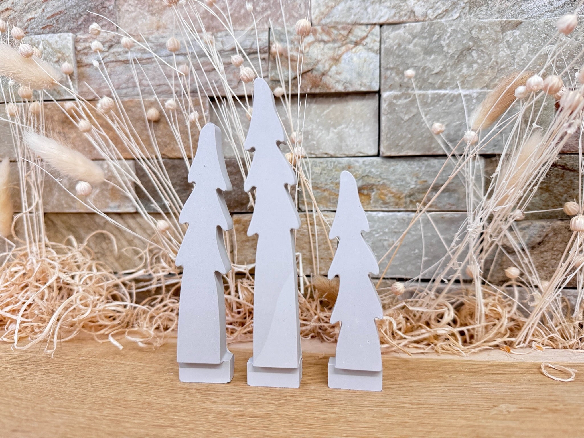 Silikon - Gießform -Klötzchen 3er Set Tannenbäume neue Version- Klötzchen Lichthäuser - Lichthausklötzchen - Klötzchen - Weihnachtswindlicht -