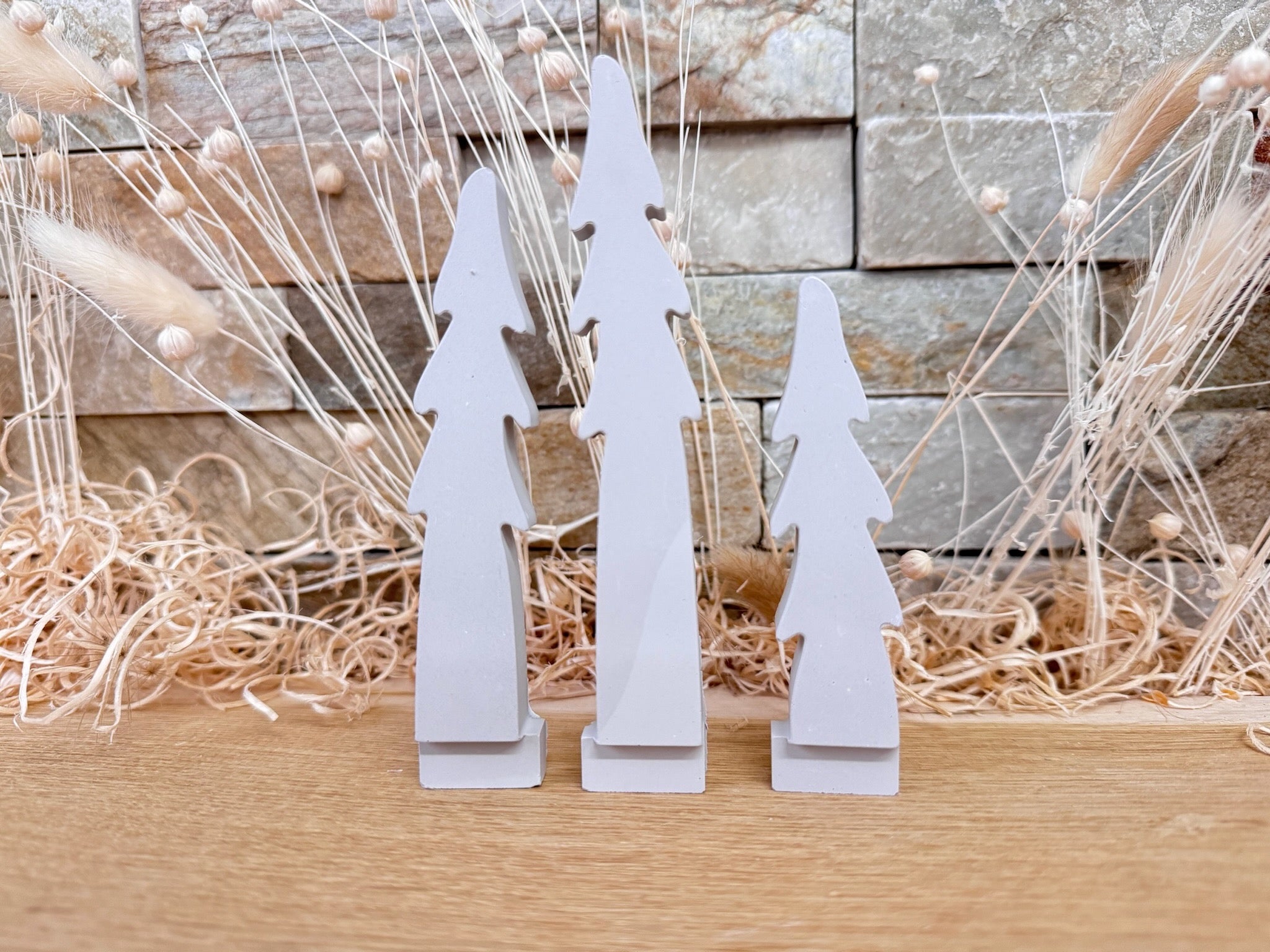 Silikon - Gießform -Klötzchen 3er Set Tannenbäume neue Version- Klötzchen Lichthäuser - Lichthausklötzchen - Klötzchen - Weihnachtswindlicht -