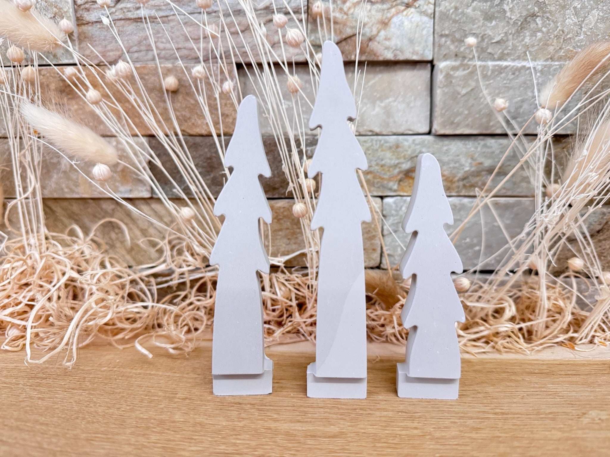 Silikon - Gießform -Klötzchen 3er Set Tannenbäume neue Version- Klötzchen Lichthäuser - Lichthausklötzchen - Klötzchen - Weihnachtswindlicht -