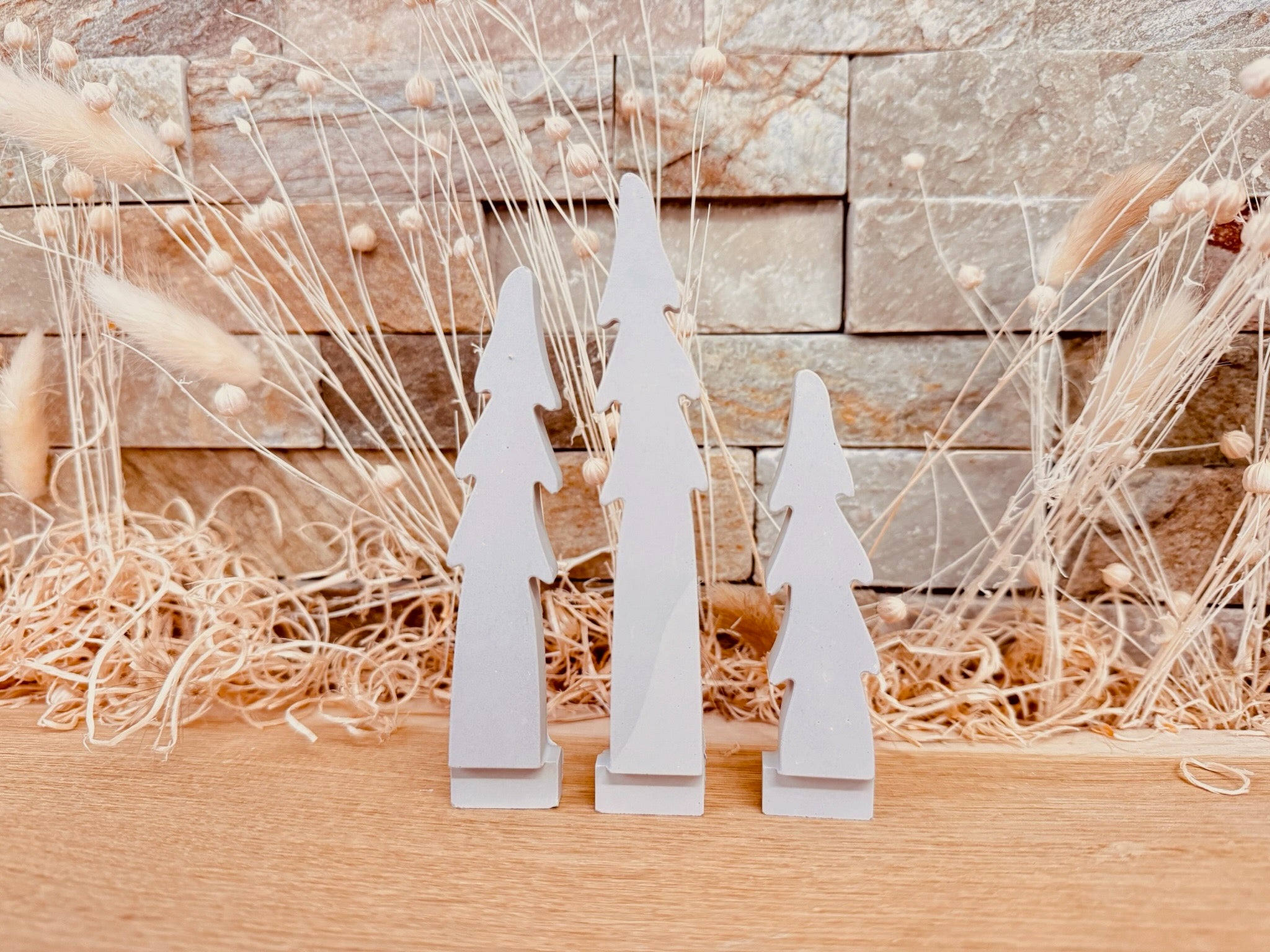 Silikon - Gießform -Klötzchen 3er Set Tannenbäume neue Version- Klötzchen Lichthäuser - Lichthausklötzchen - Klötzchen - Weihnachtswindlicht -