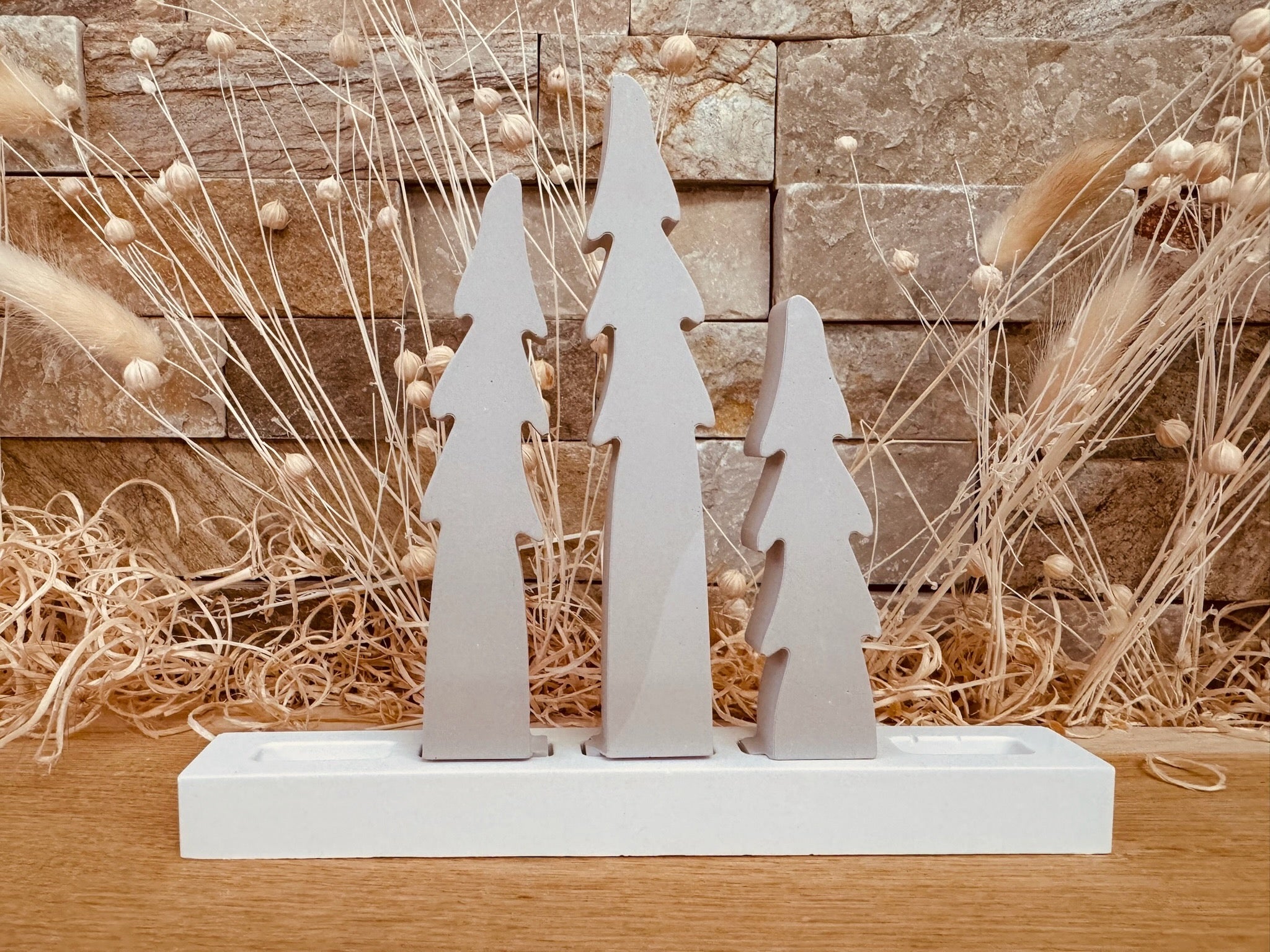 Silikon - Gießform -Klötzchen 3er Set Tannenbäume neue Version- Klötzchen Lichthäuser - Lichthausklötzchen - Klötzchen - Weihnachtswindlicht -