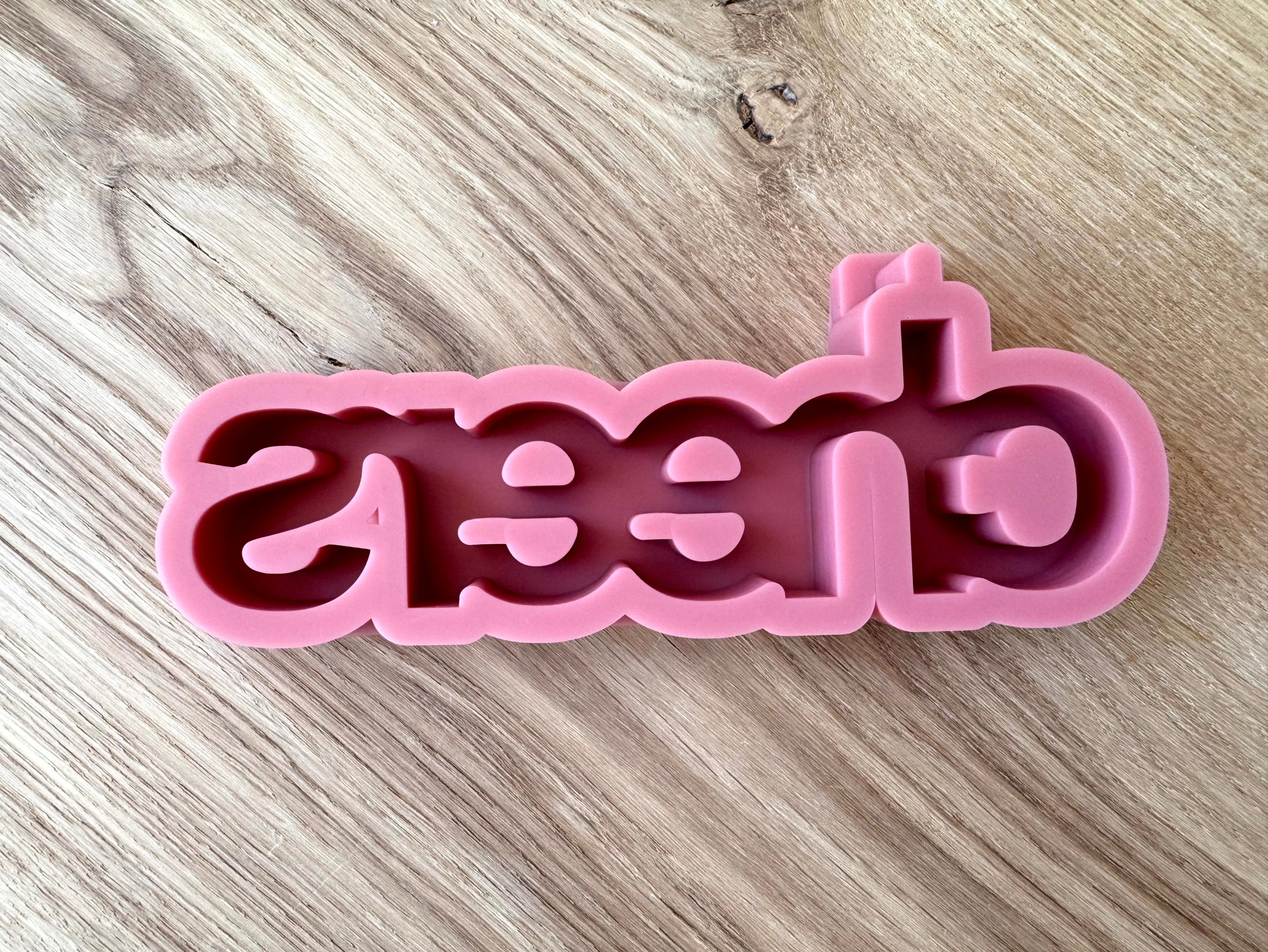 Silikon - Giessform - Cheers Schriftzug-