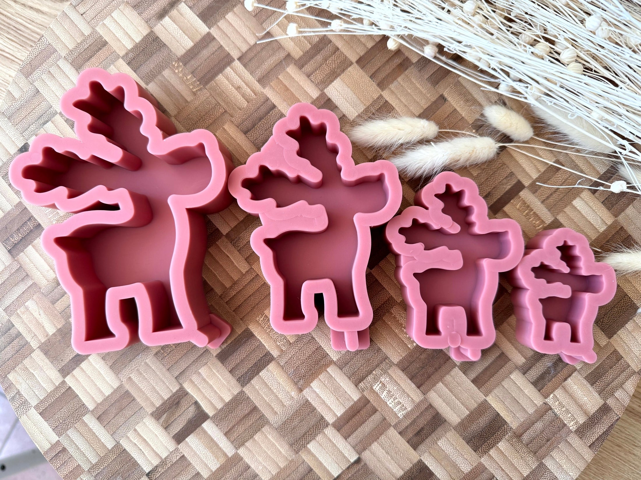 Silikon - Giessform - kleiner Elch  - Rentier - Weihnachten