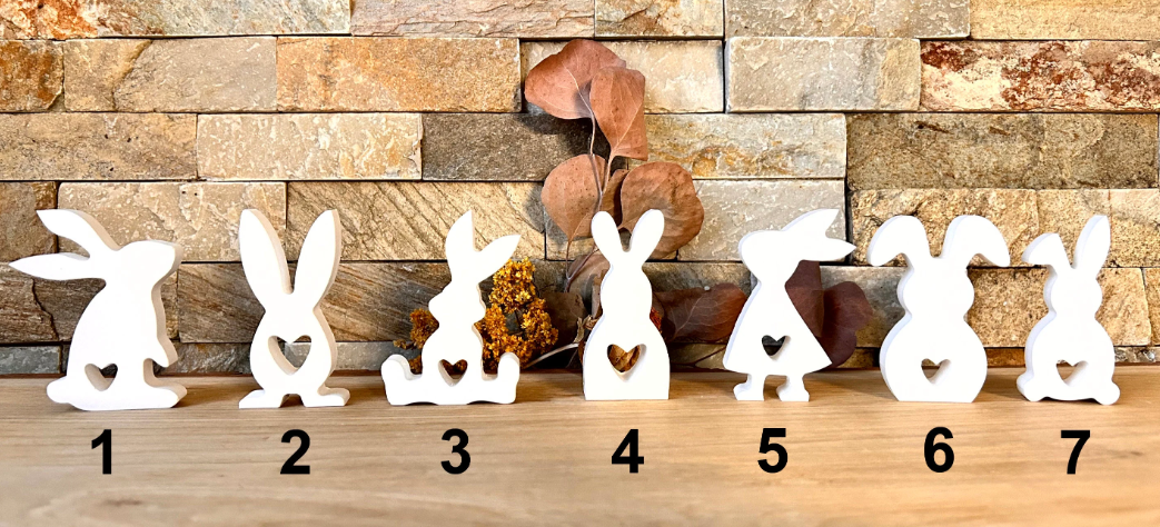 Silikon - Giessformen - Hasenbande mit Herzen -