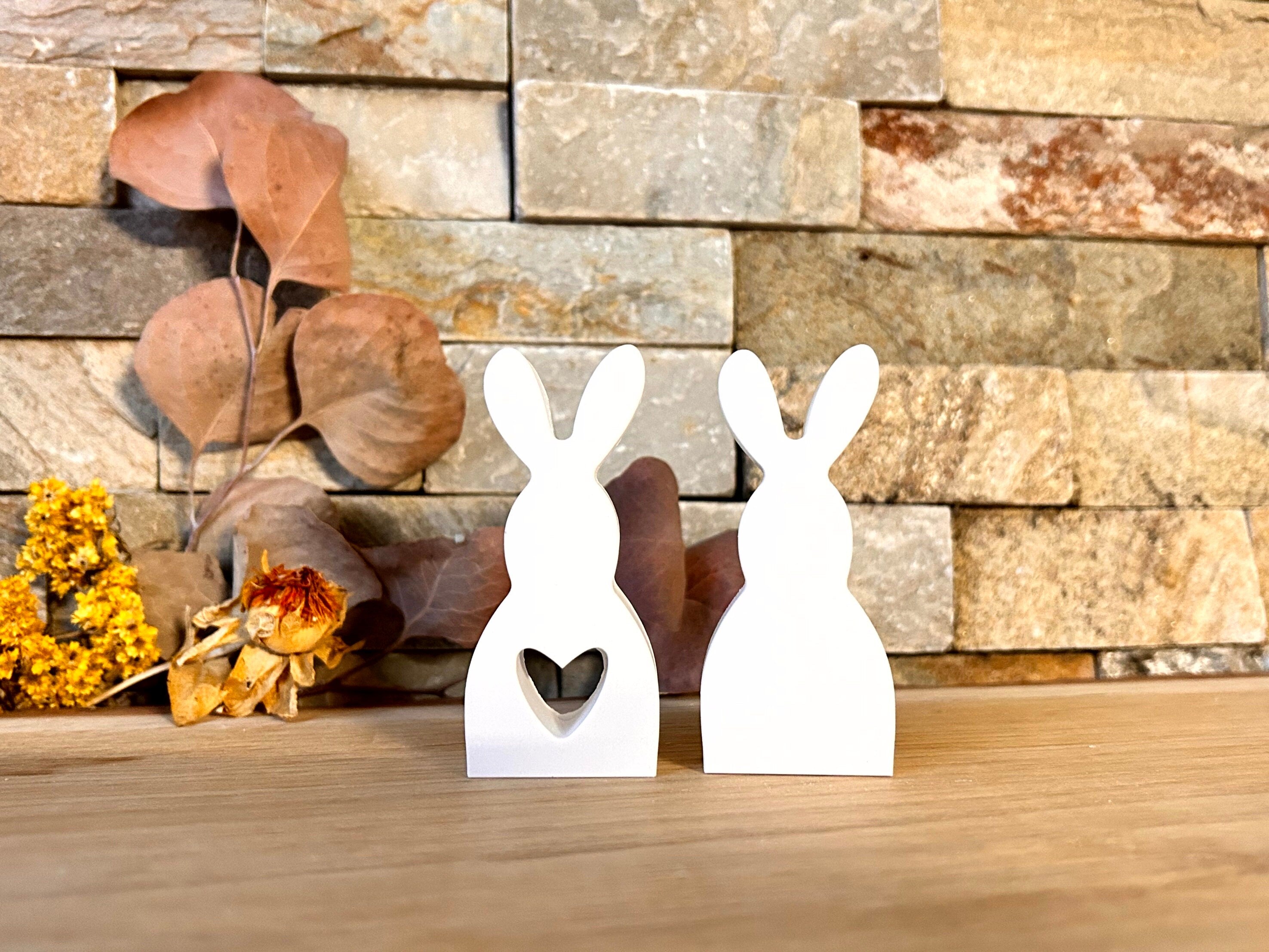 Silikon - Gießform - Hase mit Herz -