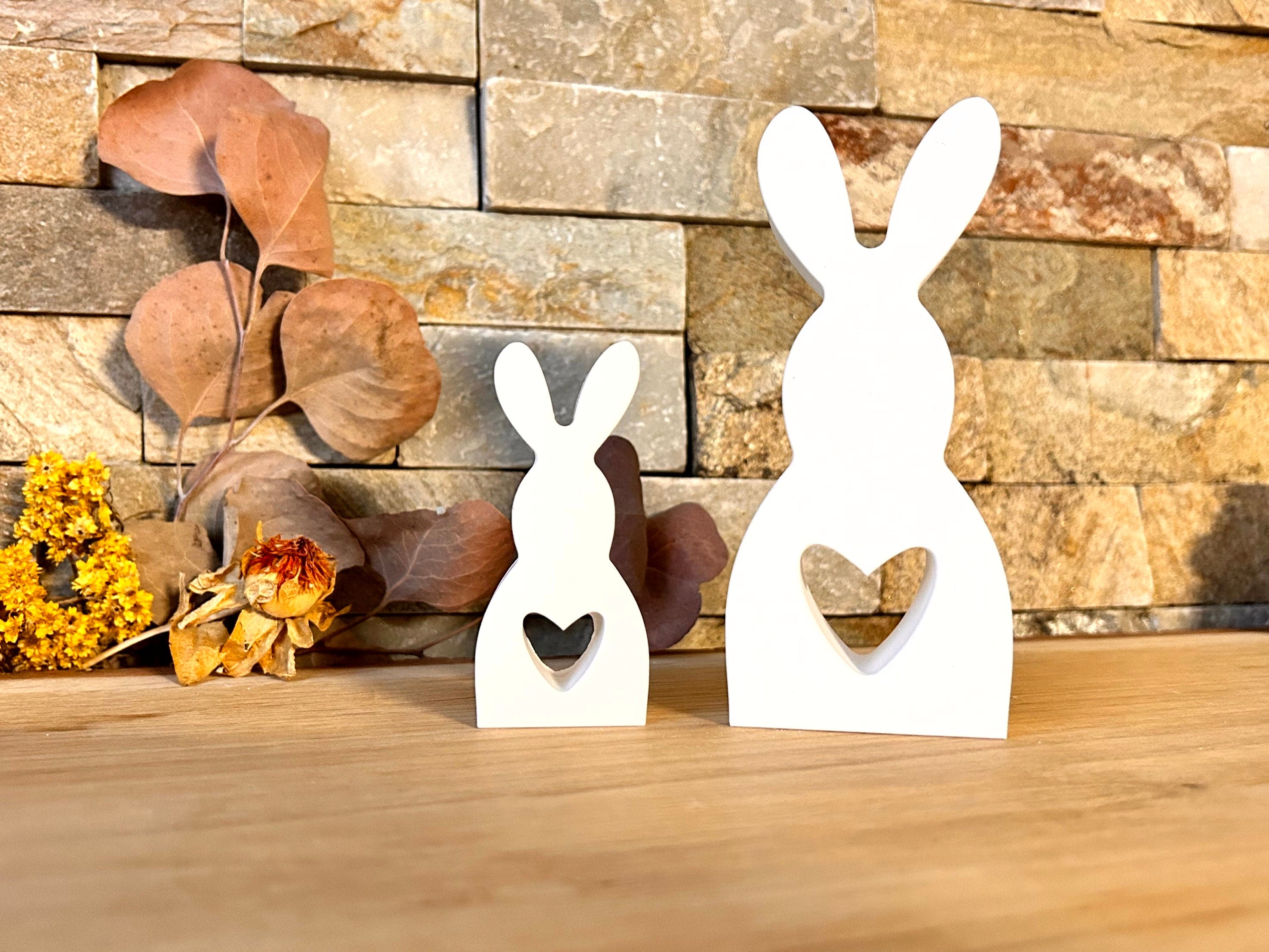Silikon - Gießform - Hase mit Herz -