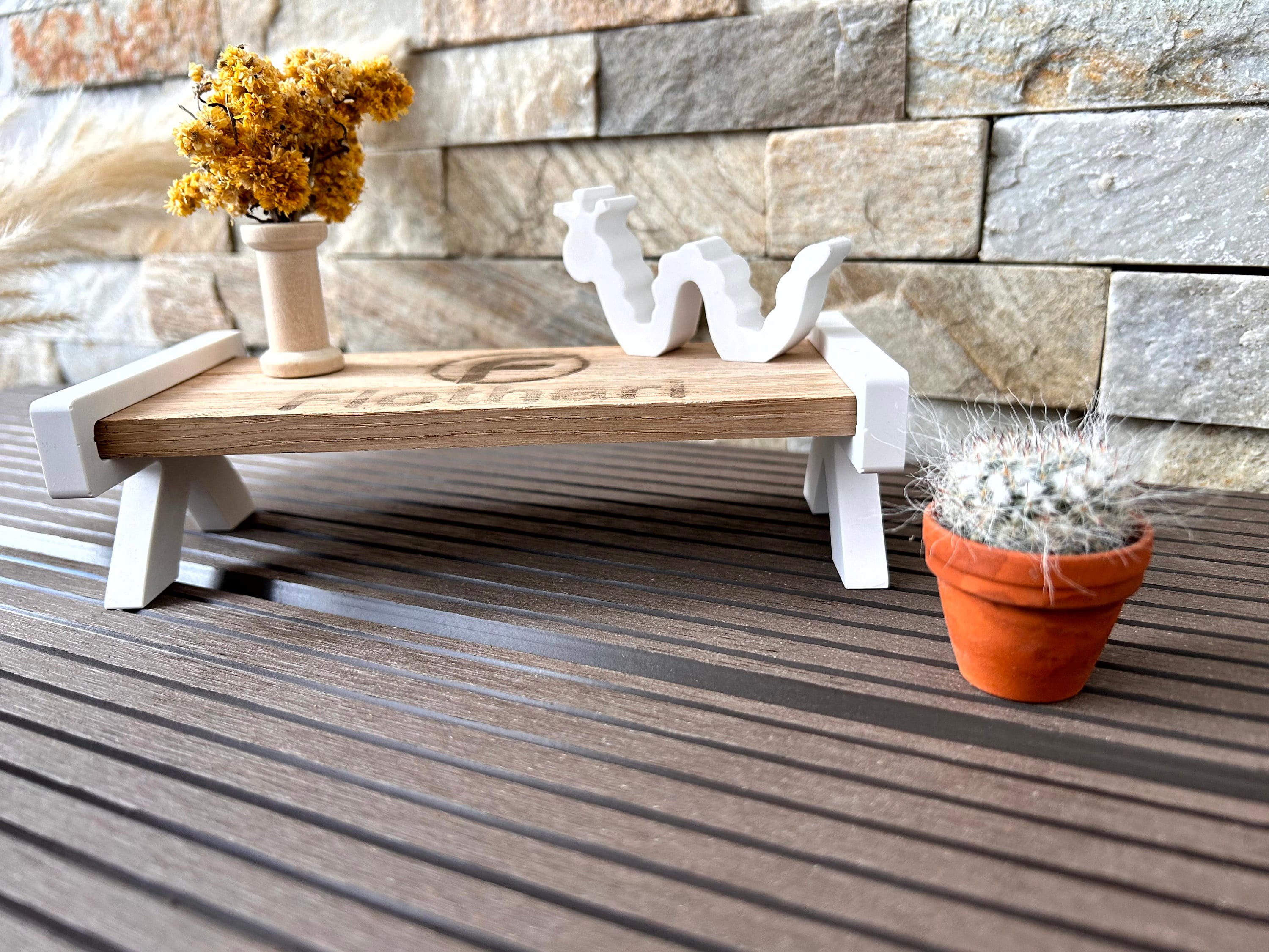 Silikon - Gießform - Sitzbank - einfache Bank geschlossen - Klötzchen -